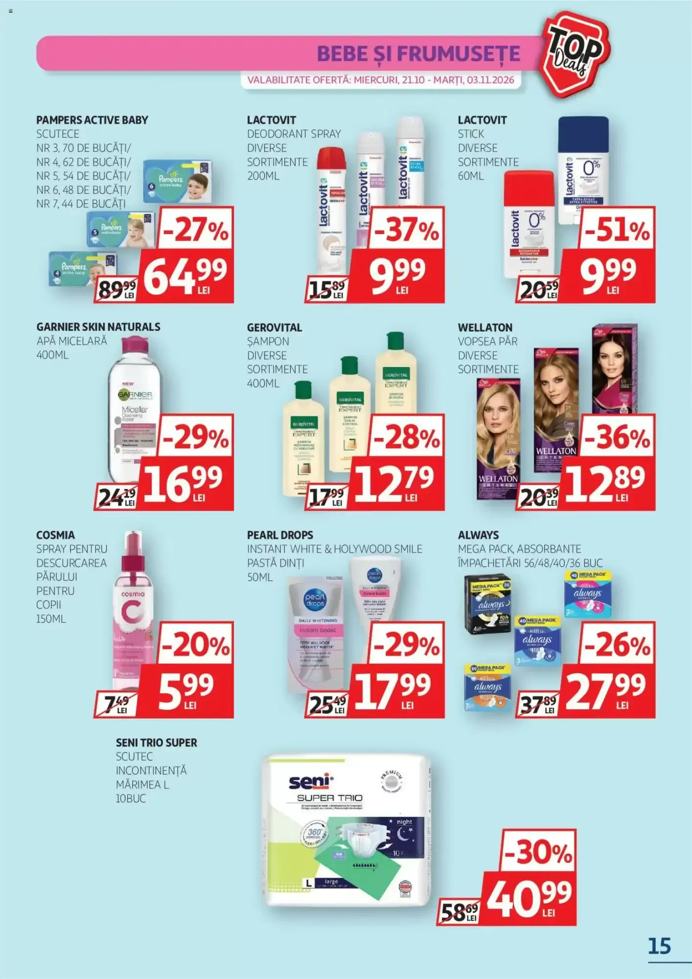 Catalog Catalog Auchan de la 21 octombrie până la 3 noiembrie 2026 - Revista Pagina 15
