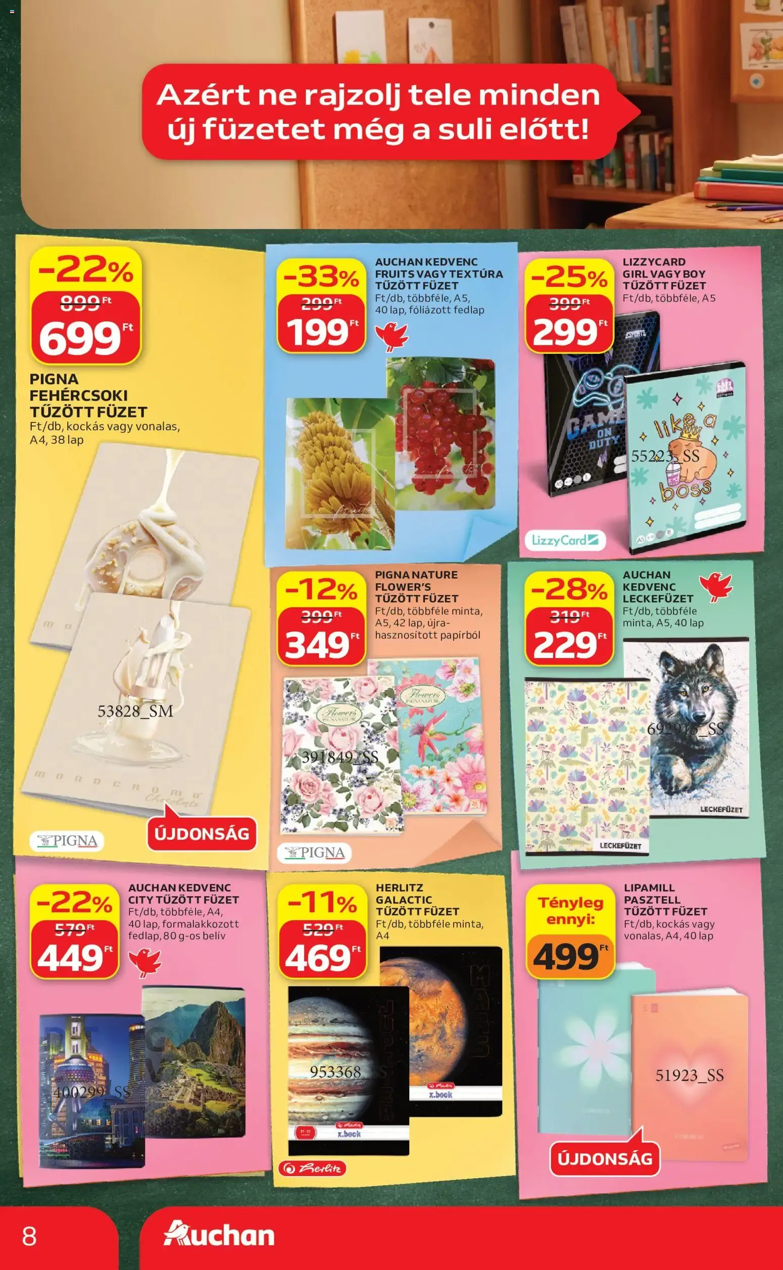Katalógus Auchan Iskolakezdési ajánlatok - 2026.07.23. -tól/töl > akció, lapozható szórólap 🛍️ július 23.-tól július 29.-ig 2026. - Oldal 8