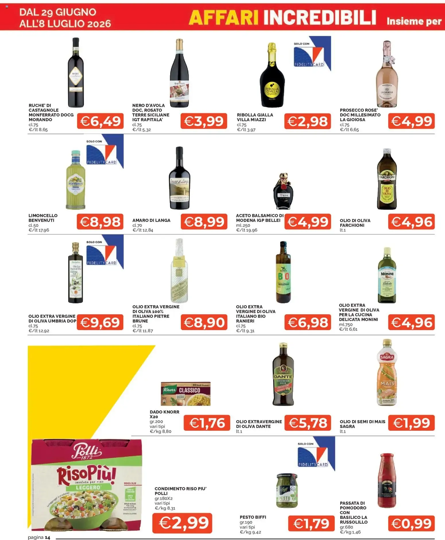 Mercatò volantino dal 29/06/2026 - online Offerte da 29 giugno a 8 luglio di 2026 - Pagina del volantino 14