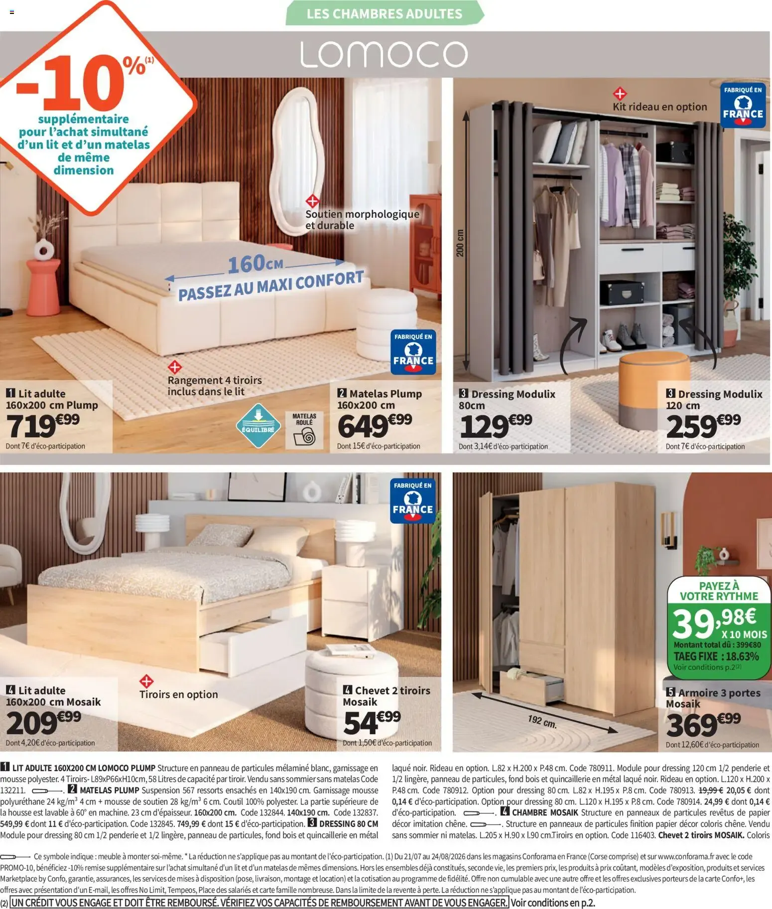 Conforama - Rentrée à Prix Coûtant du 21 juillet au 24 août 2026 - Catalogue page 8