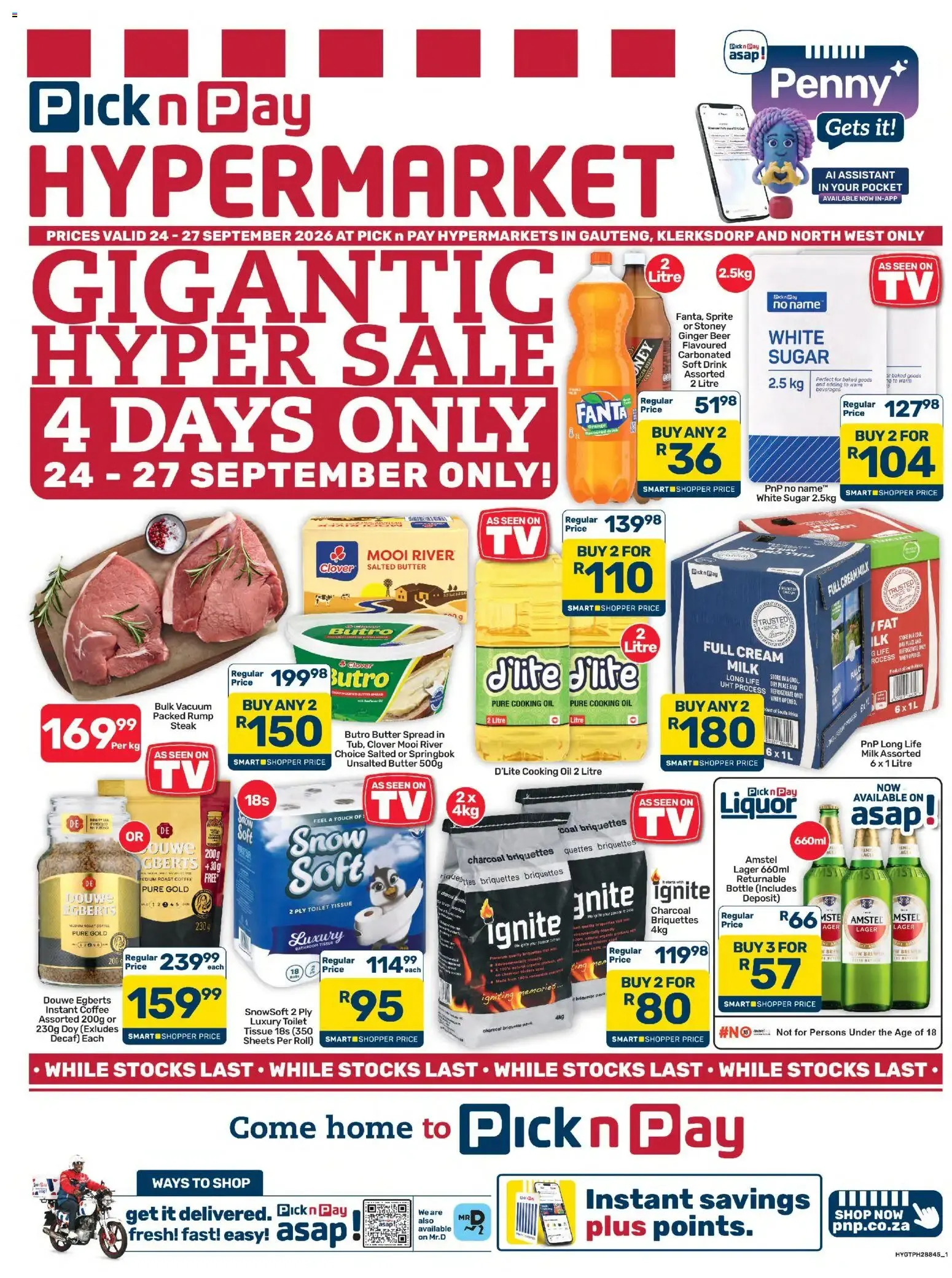 Pick n Pay Inland Provinces Hypermarket Hyper Gigantic Sale Specials (24/09/2026 - 27/09/2026) Online from 24 September to 27 September 2026 - Catalogue Page 1
