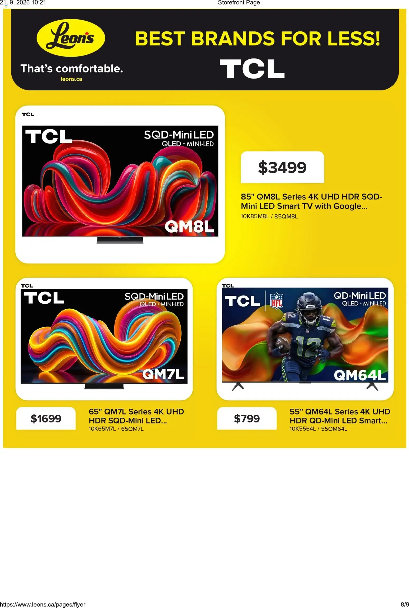 Leon's flyer - BBFL Electronics from Sep 17, 2026 > weekly specials & deals from September 17 to September 23 2026 - flyer page 8