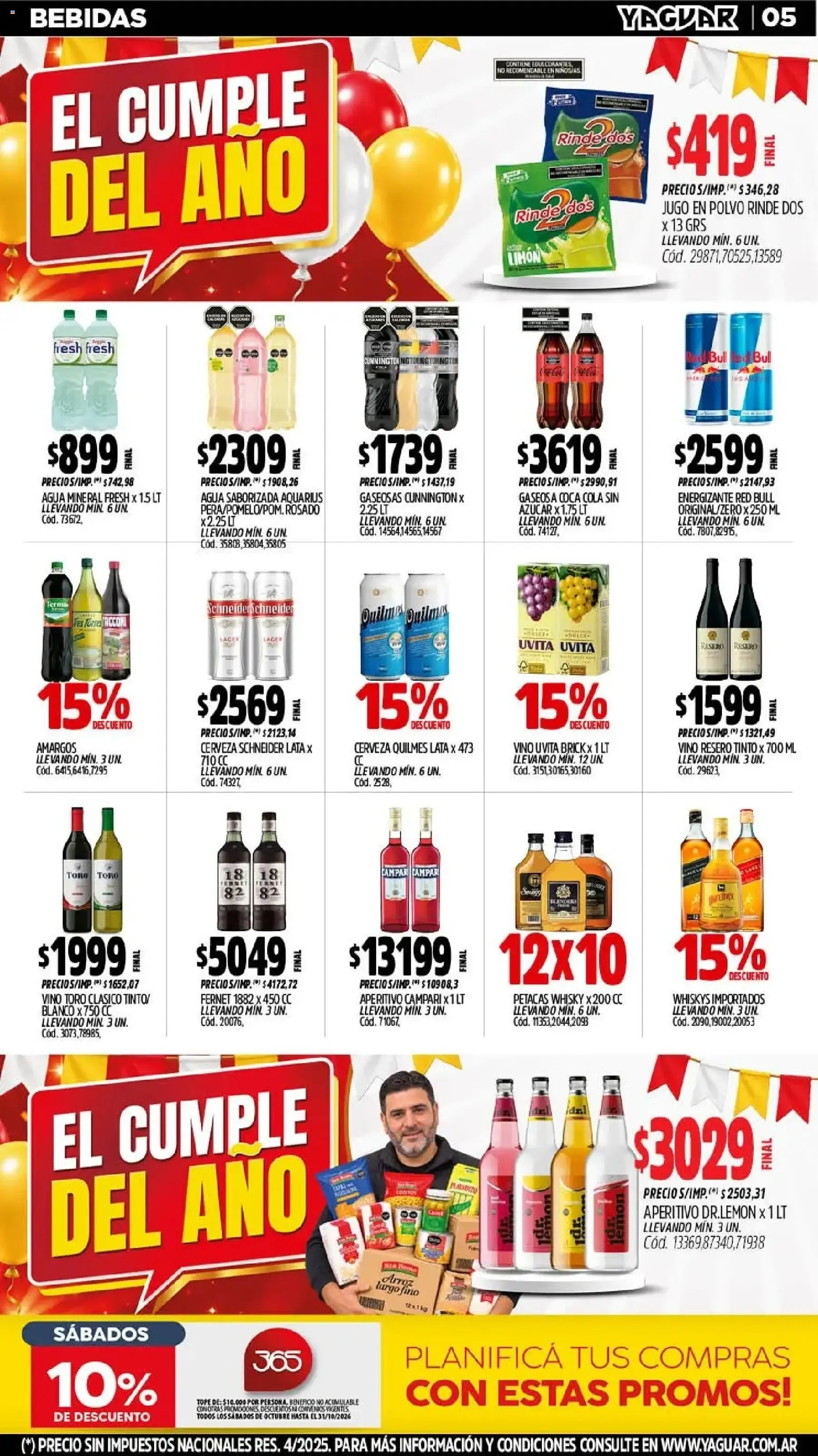 Ofertas de El Cumple del Año 38 - Mayorista Yaguar 5 de octubre al 11 de octubre 2026 - Página 4 del catálogo
