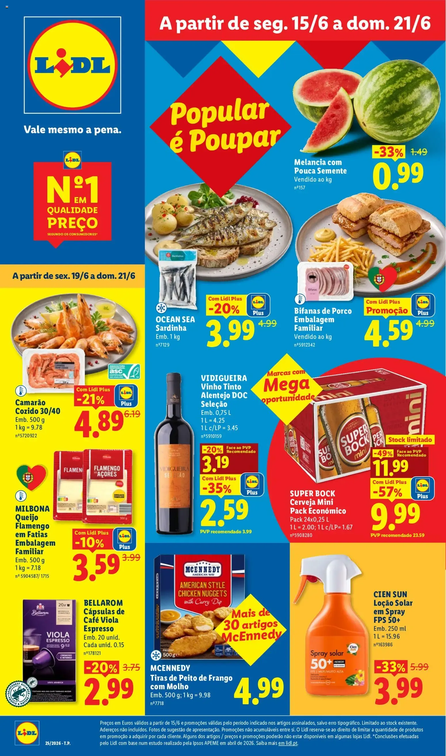 Folheto Lidl folheto » de 15/06/2026 - 21/06/2026 de 15 de junho até 21 de junho 2026 - Pagina 1