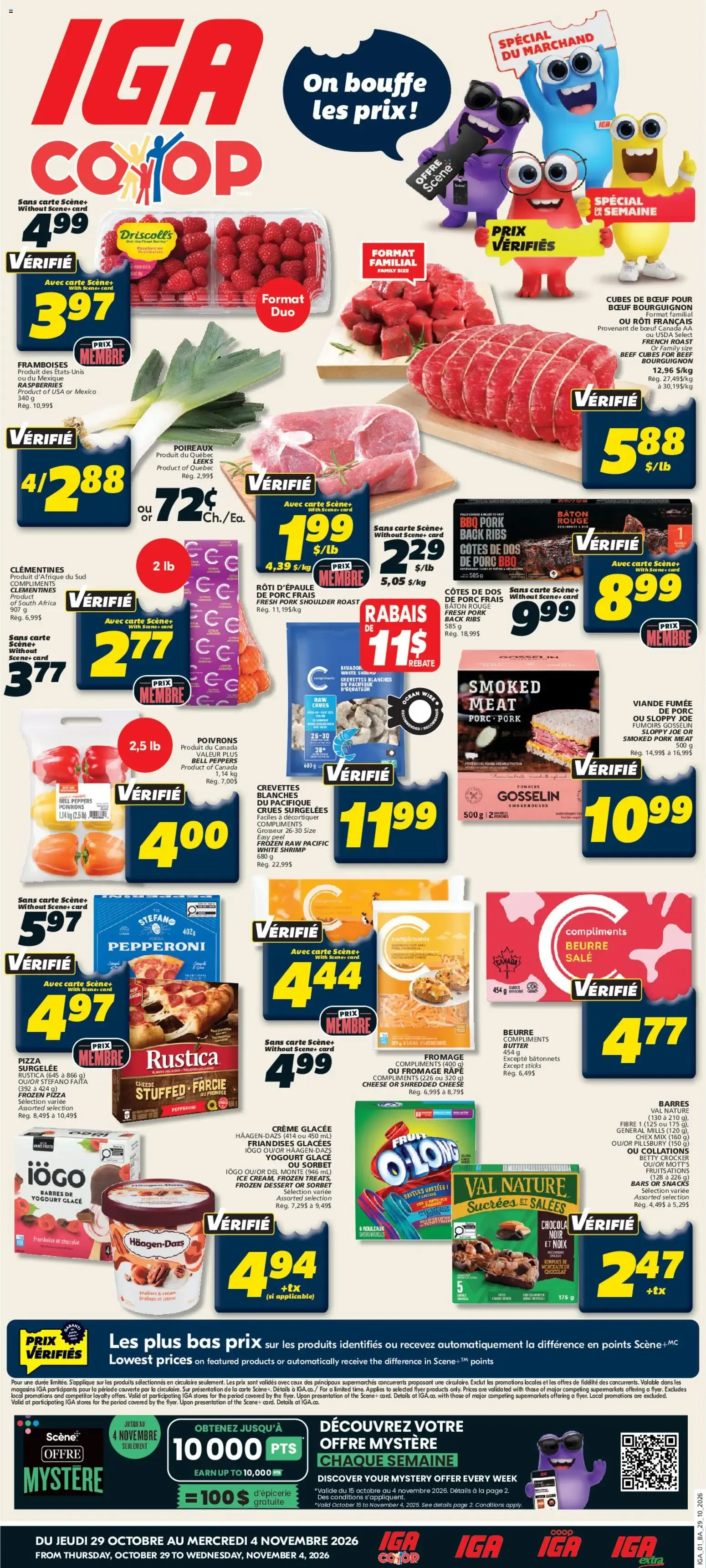 IGA weekly flyer / circulaire from Oct 29, 2026 > weekly specials & deals