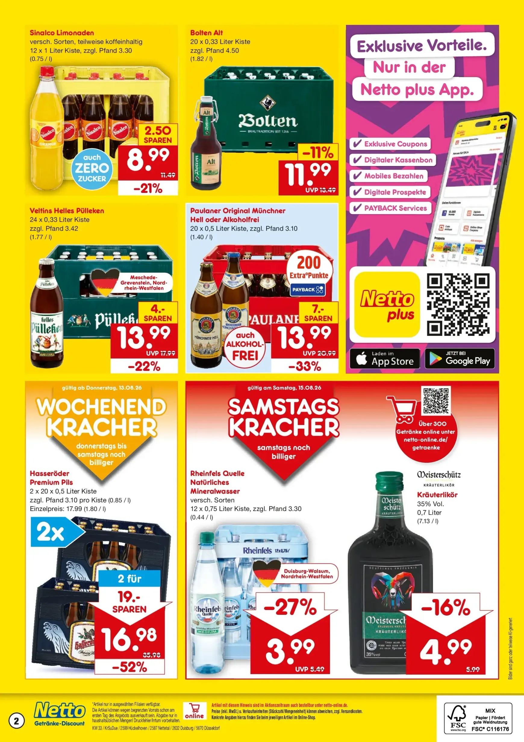 Netto Marken Discount - Hückelhoven-Baal, Nettetal, Duisburg, Düsseldorf Prospekt nächste Woche – von Montag 10.08.2026 bis Samstag 15.08.2026 von 10. August bis 15. August 2026 - Prospekt seite 2
