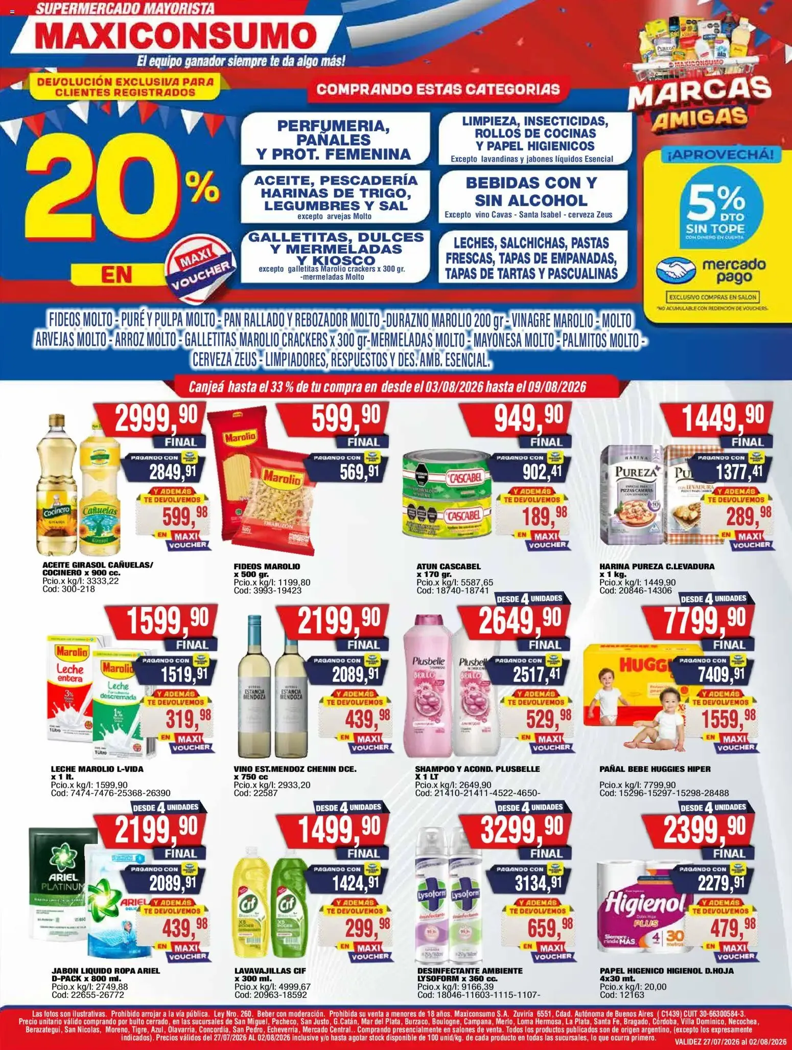 Maxiconsumo ofertas || del 03/08/2026 - 09/08/2026 || Catálogo