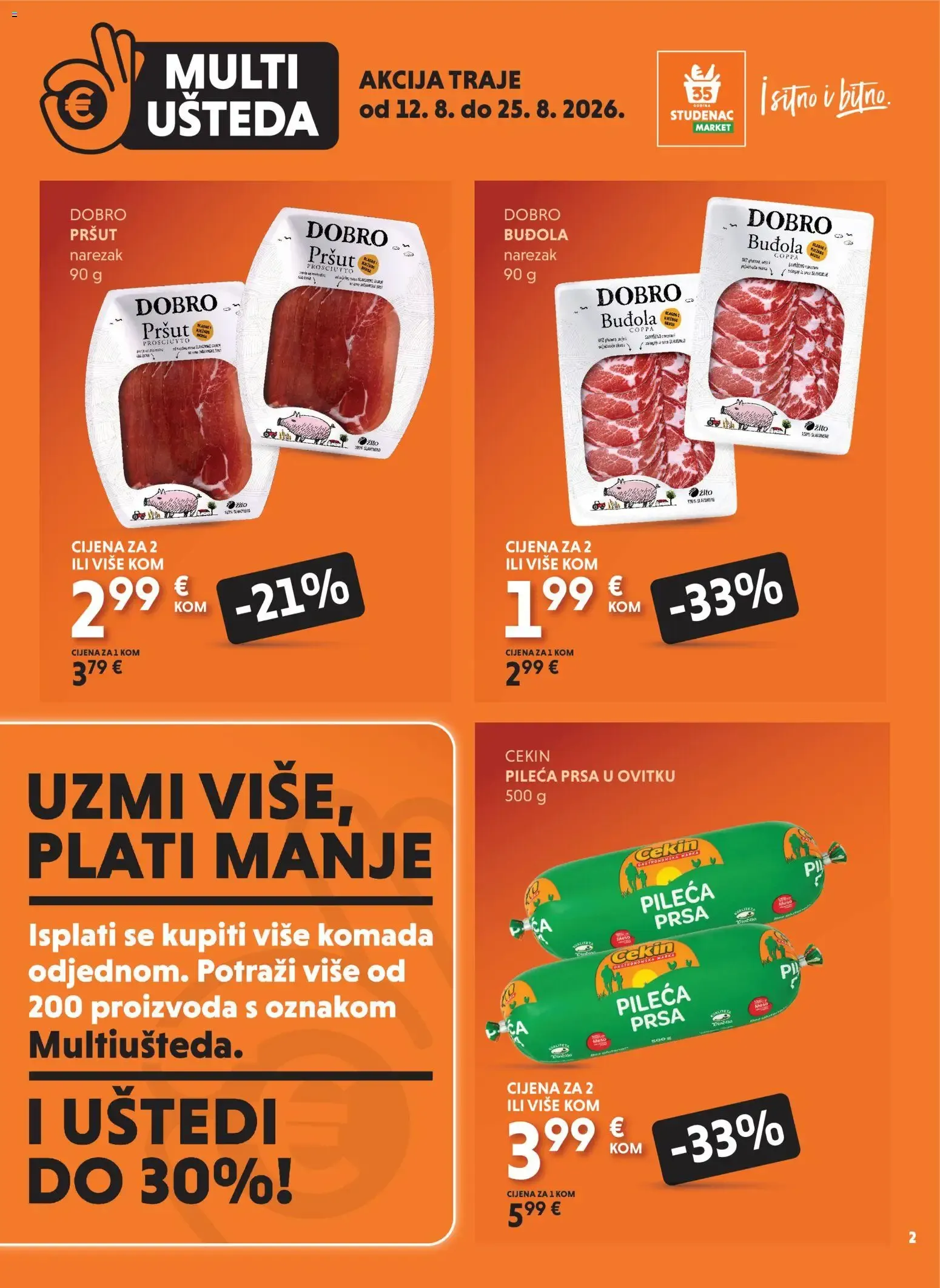 Katalog UZMI VIŠE, PLATI MANJE - MULTI UŠTEDA od 12. kolovoza do 25. kolovoza 2026. - Pregled Stranica 2