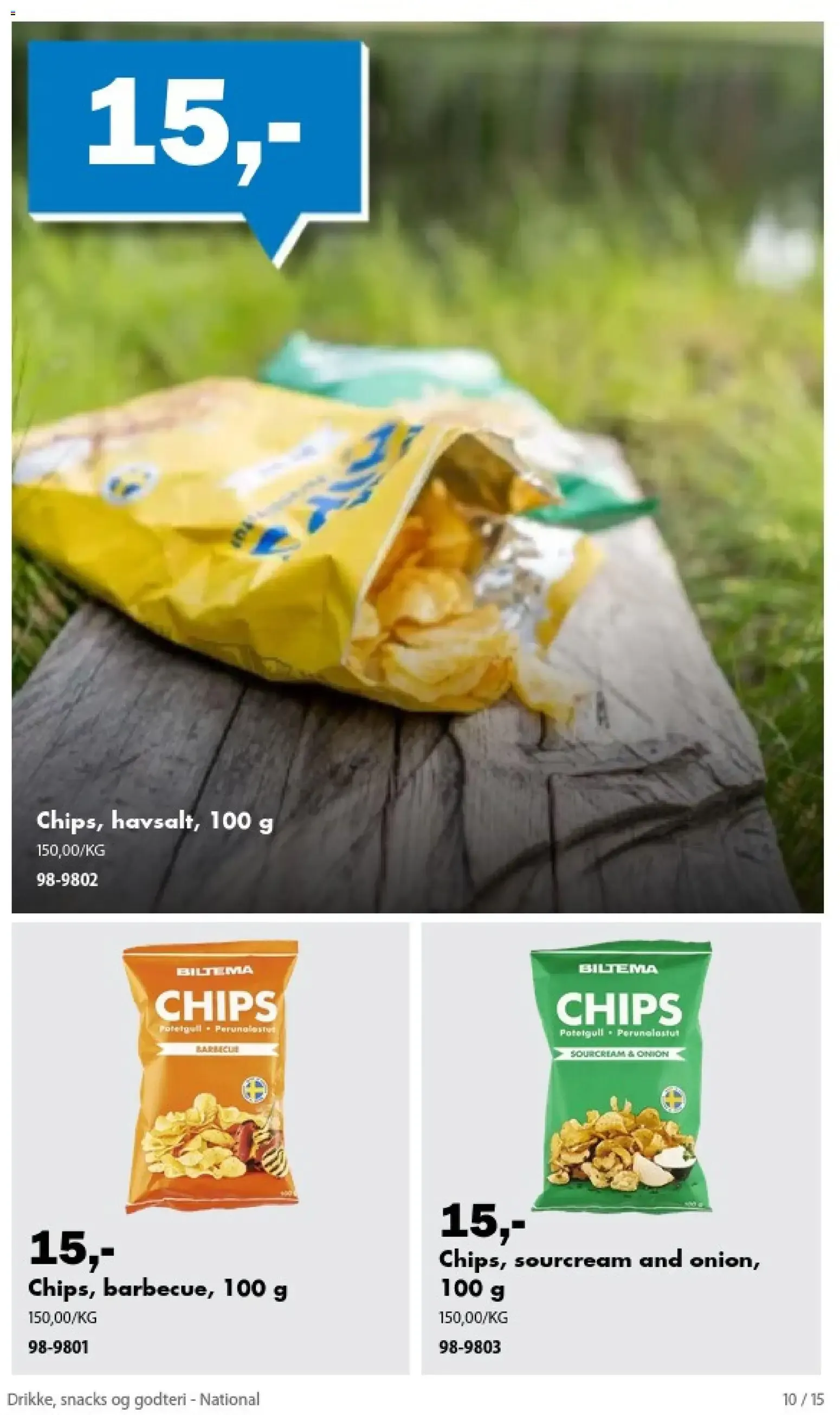 Biltema kundeavis Drikke, snacks og godteri - National (04/09/2026 - 31/12/2026) - Kundeavis og tilbud fra 4. september til 31. desember 2026 - kundeavisside 10