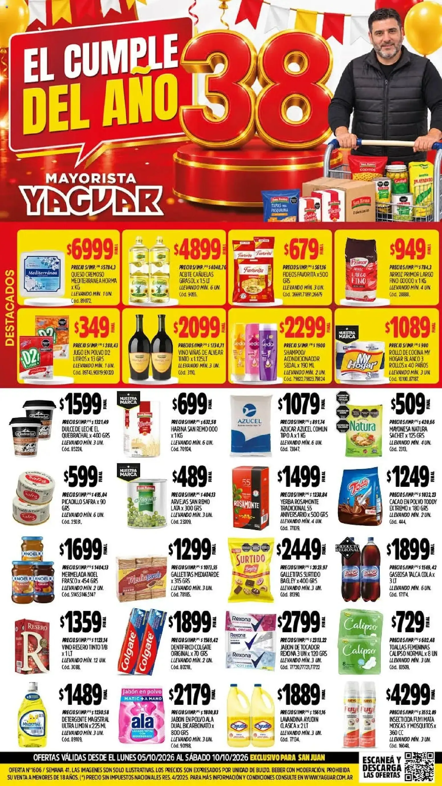 Ofertas de Yaguar - El Cumple del Año 38 5 de octubre al 10 de octubre 2026 - Página 1 del catálogo