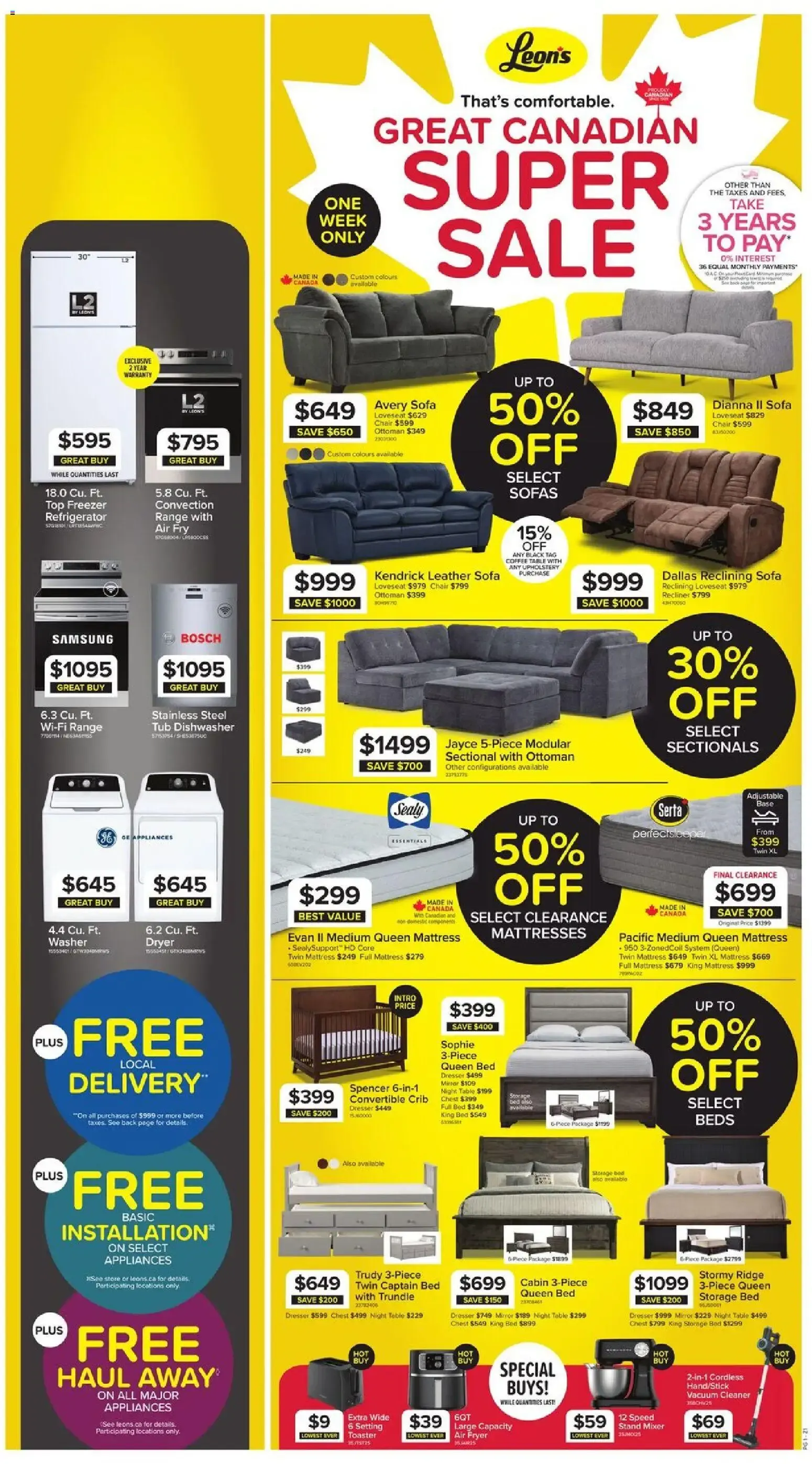 Leon's weekly flyer / circulaire from Aug 6, 2026 > weekly specials & deals from August 6 to August 12 2026 - flyer page 1