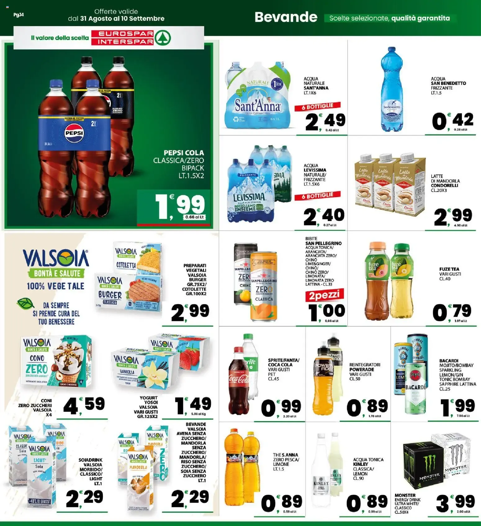 Eurospar Interspar - La Spesa Conveniente da 31 agosto a 10 settembre di 2026 - Pagina del volantino 14