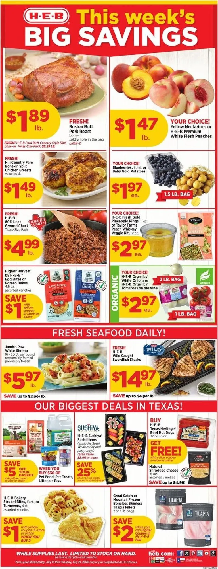 H-E-B This week's BIG SAVINGS