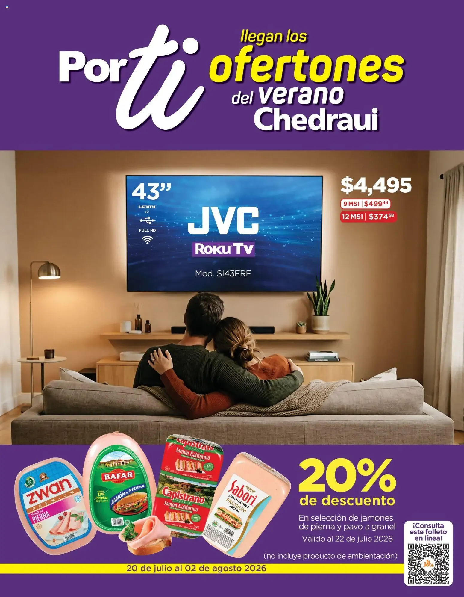 Catálogo de Por ti, llegan los ofertones del verano Chedraui 20 de julio al 2 de agosto 2026 - Pagina 1