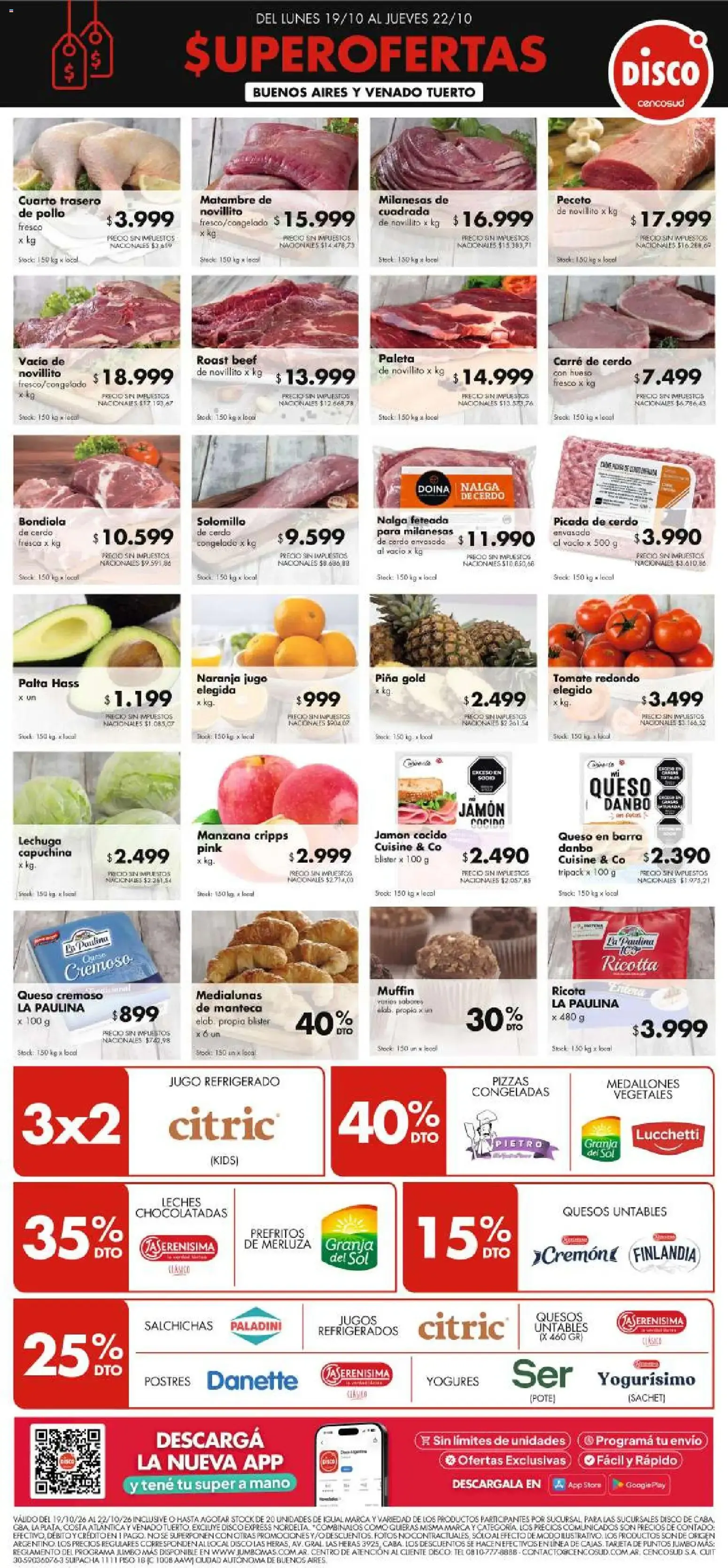 Ofertas de Disco - SUPER OFERTAS 19 de octubre al 22 de octubre 2026 - Página 1 del catálogo