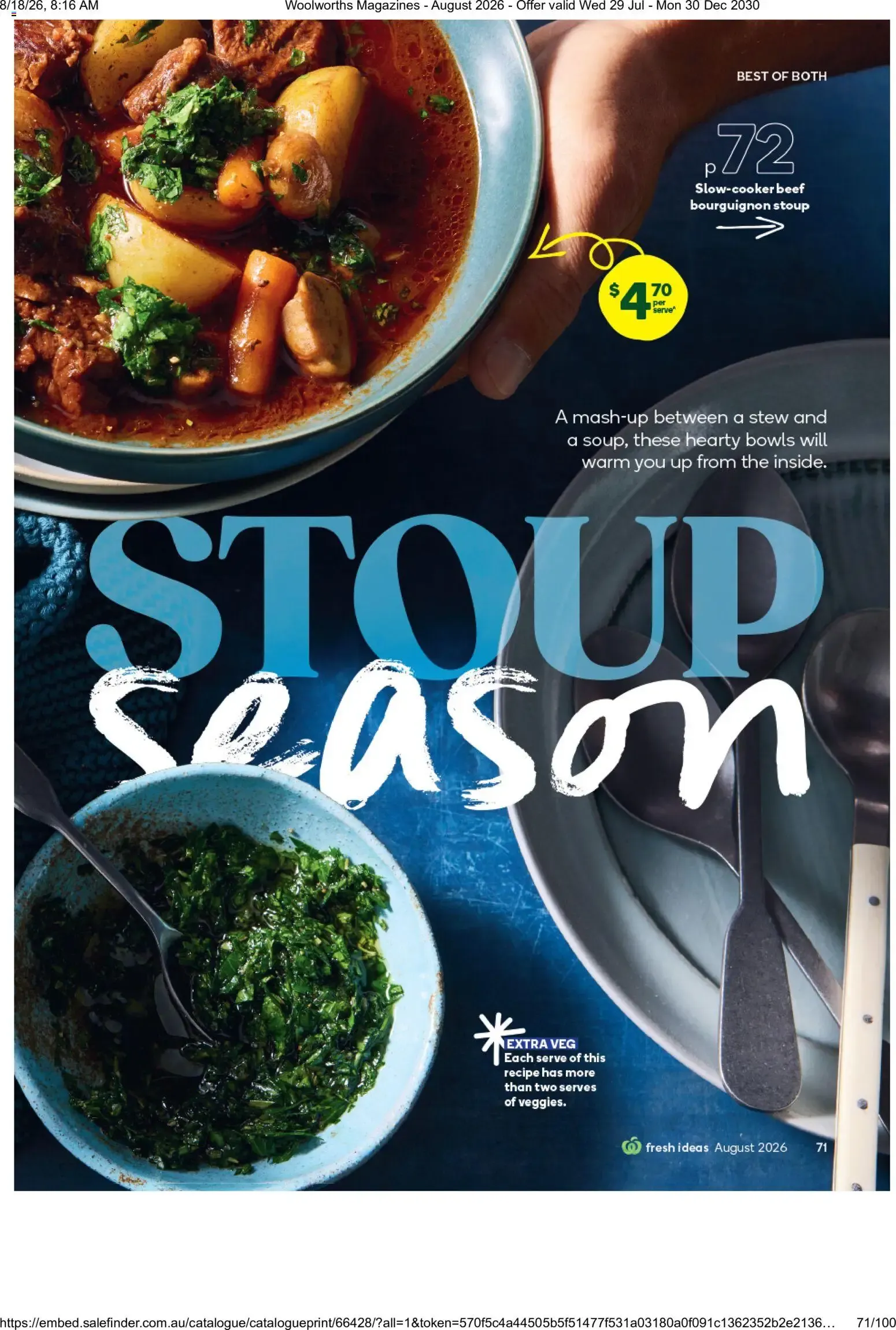 Woolworths Fresh Ideas - August 2026 - Catalogue valid from 29 July to 30 December 2030 - page 71