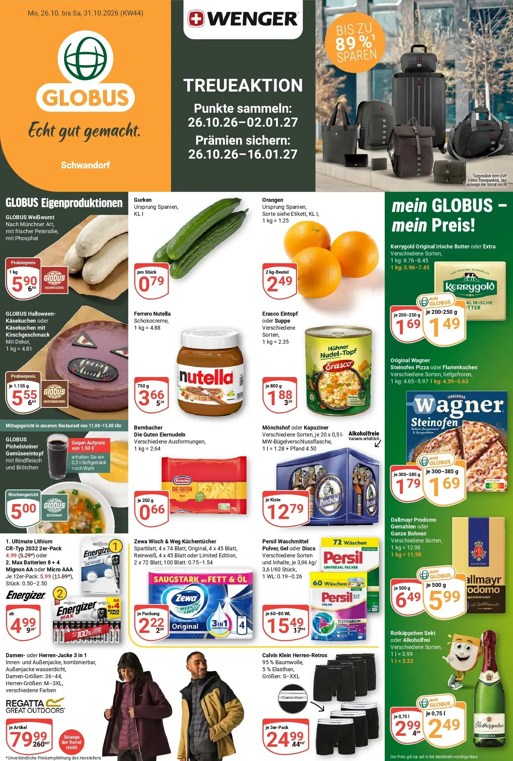 Globus - Schwandorf Prospekt – von Montag 26.10.2026 bis Samstag 31.10.2026