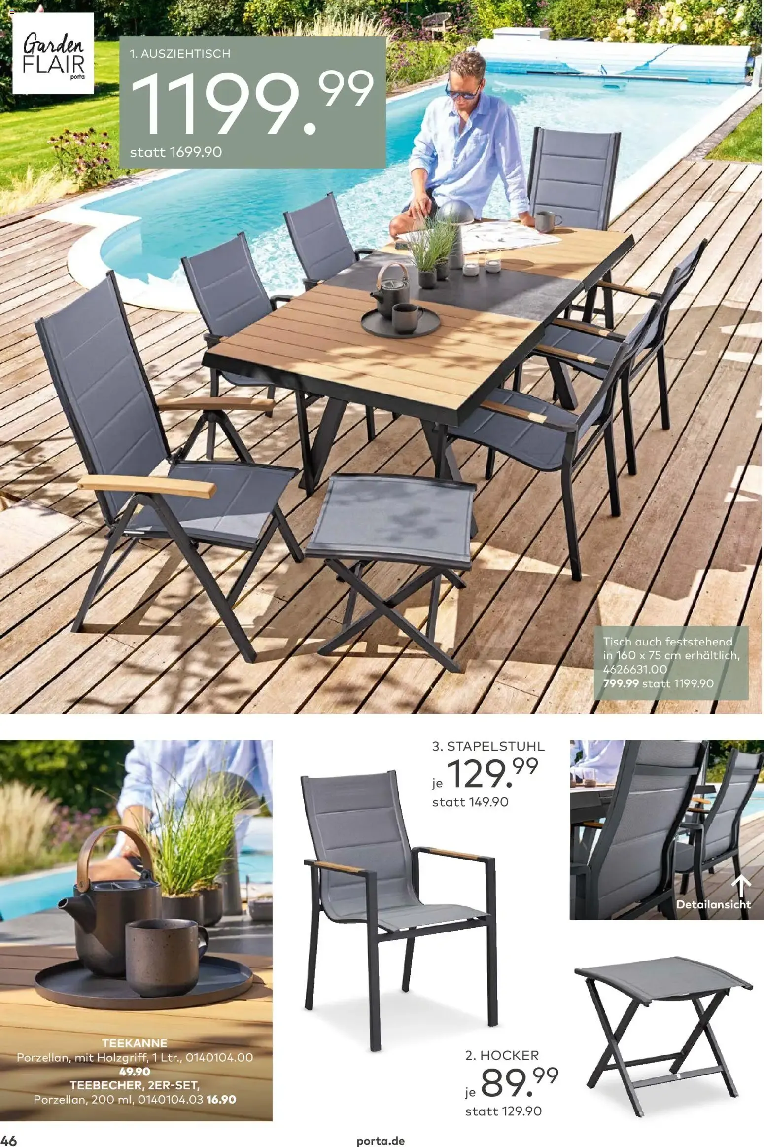 Porta! Gartenmöbel Katalog (ab 01.03.2026) zum Blättern von 1. März bis 31. August 2026 - Prospekt seite 45