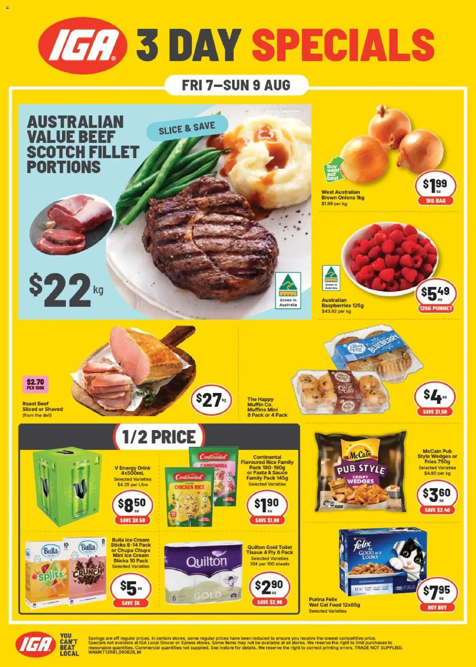 IGA 3 DAY SPECIALS - Catalogue valid from 7 August to 9 August 2026 - page 1