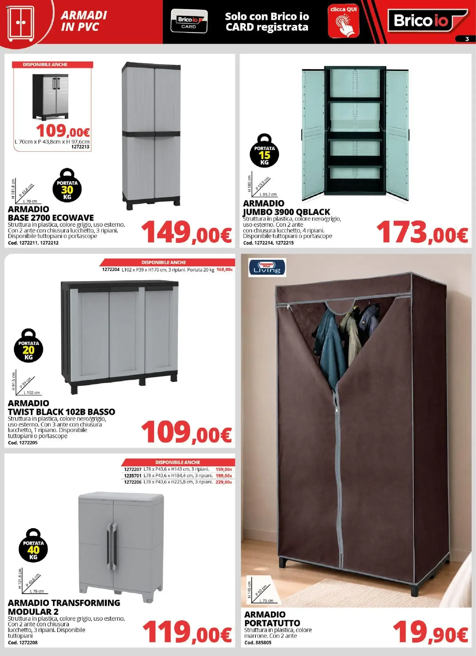 Nuovo Brico io volantino Sistemazione dal 20/08/2026 > offerte anteprima 🛍️ da 20 agosto a 27 settembre di 2026 - Pagina del volantino 3