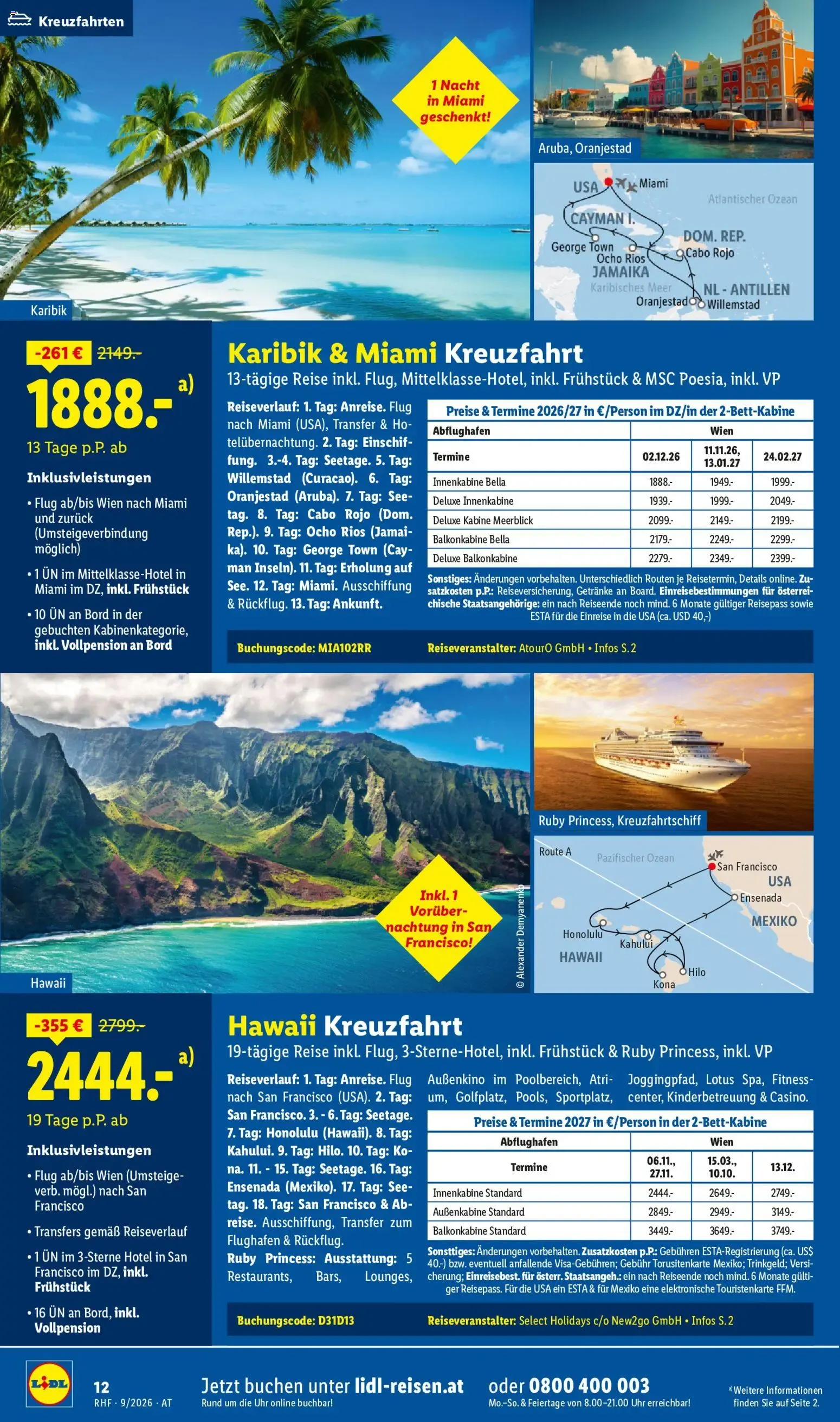 Lidl September Reise - Highlights ab 31.08.2026 - Angebote ab donnerstag von 31. August bis 30. September 2026 - Flugblätt seite  12