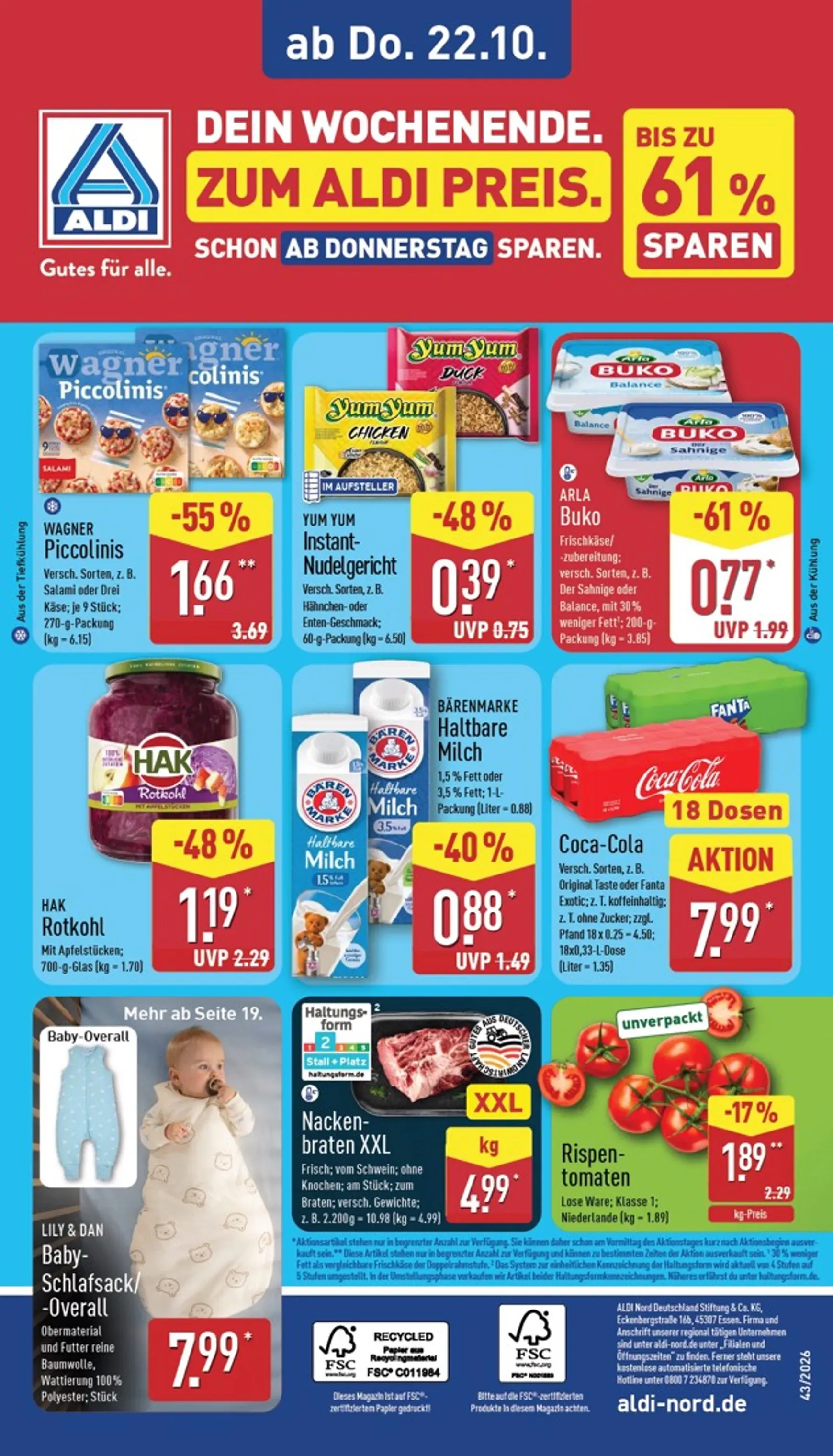 ALDI: Gutes für alle. Zum ALDI Preis. von 19. Oktober bis 24. Oktober 2026 - Prospekt seite 36