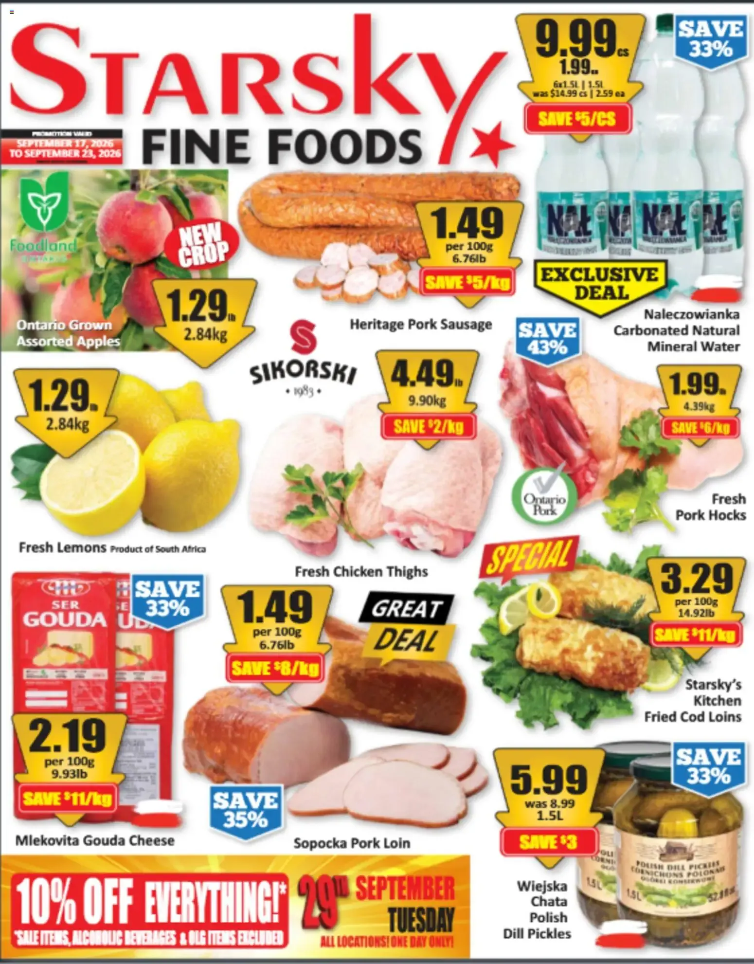Starsky Fine Foods Weekly Flyer from September 17 to September 23 2026 - flyer page 1