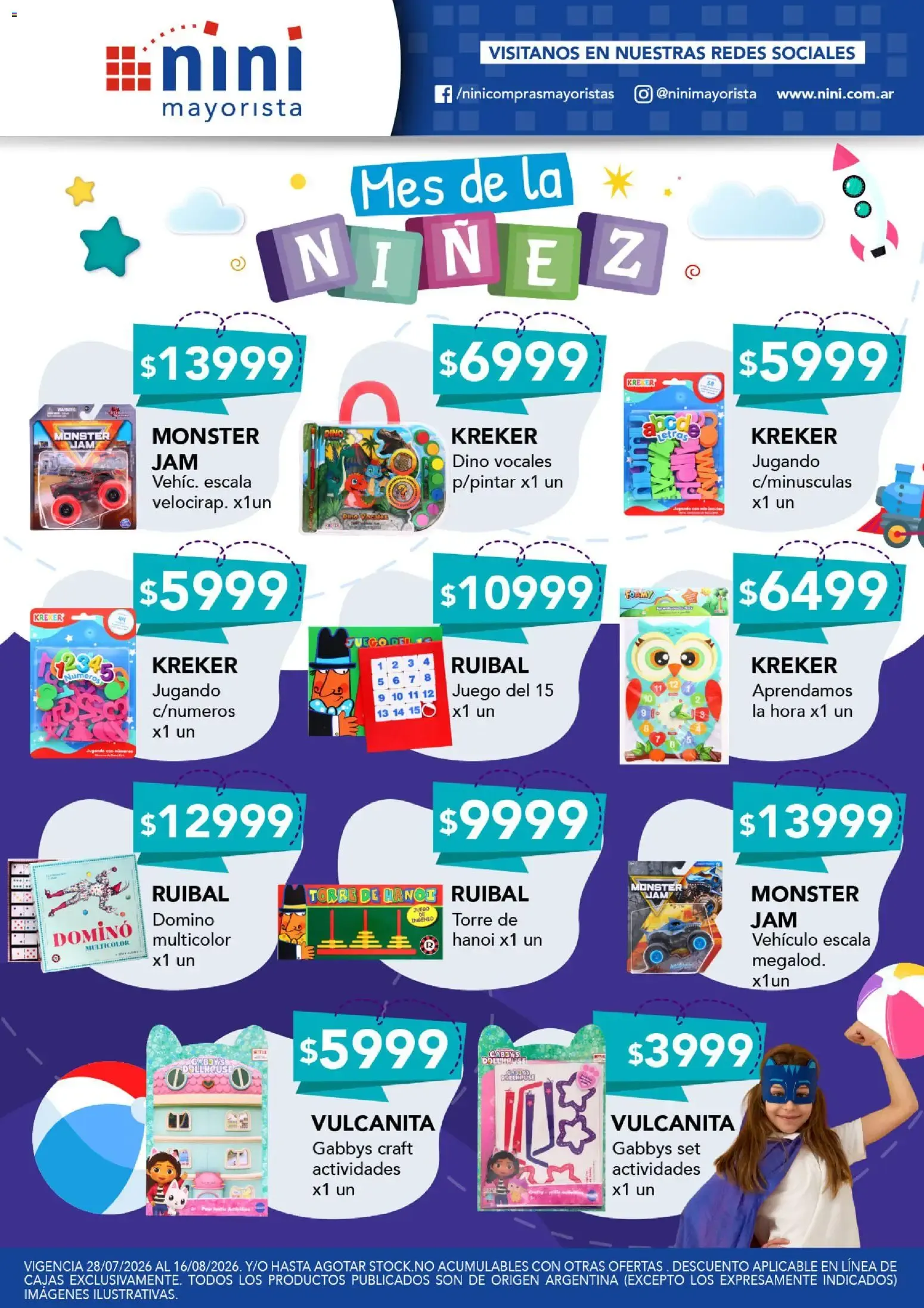 Ofertas de NINI Mayorista Mes de la niňez del 28/07/2026 - 16/08/2026 28 de julio al 16 de agosto 2026 - Página 3 del catálogo