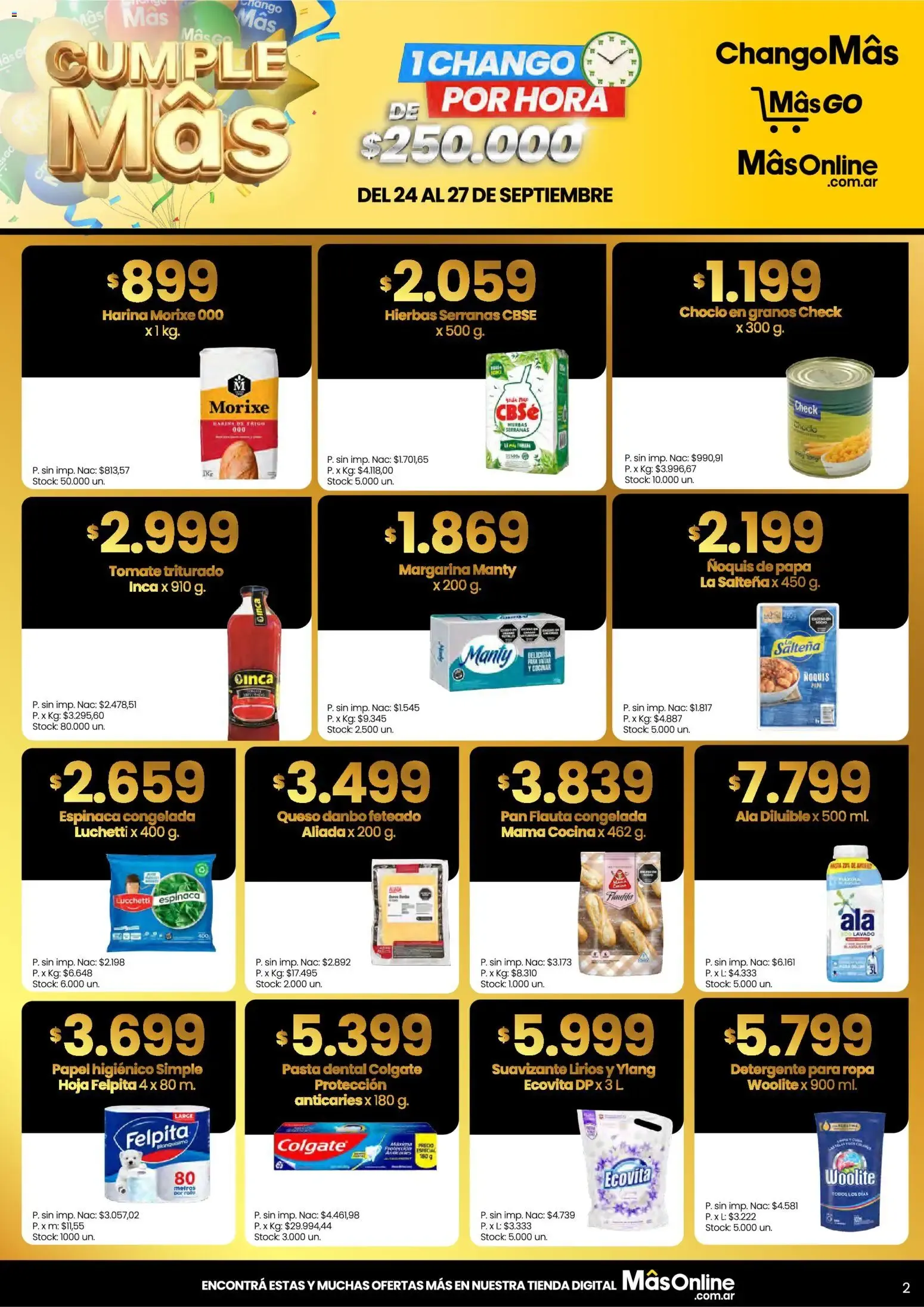 Ofertas de Changomas - CumpleMâs || del 24/09/2026 - 27/09/2026 || Catálogo 24 de septiembre al 27 de septiembre 2026 - Página 2 del catálogo