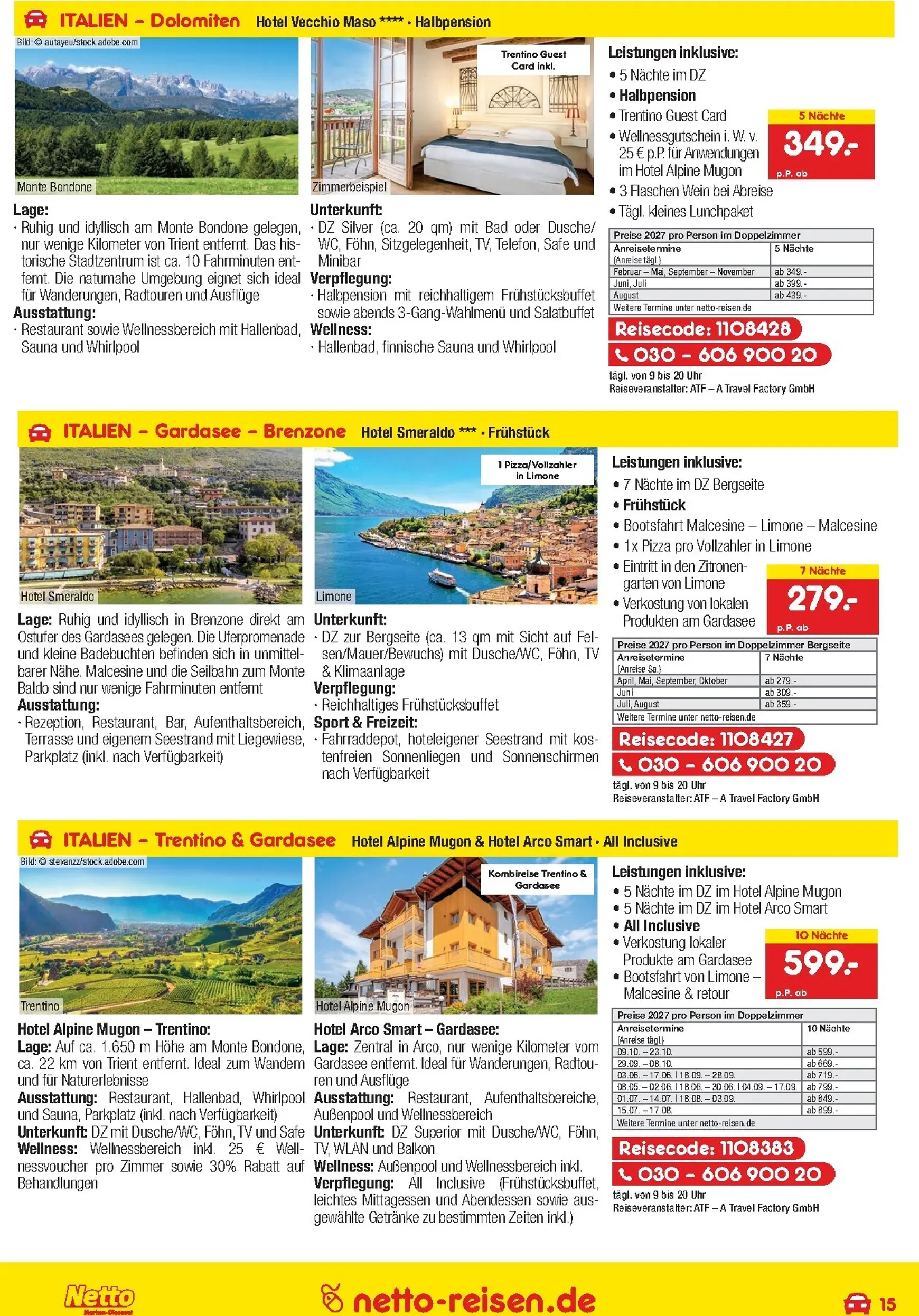Netto Marken Discount - Reisen Prospekt – von Donnerstag 01.10.2026 bis Samstag 31.10.2026 von 1. Oktober bis 31. Oktober 2026 - Prospekt seite 15