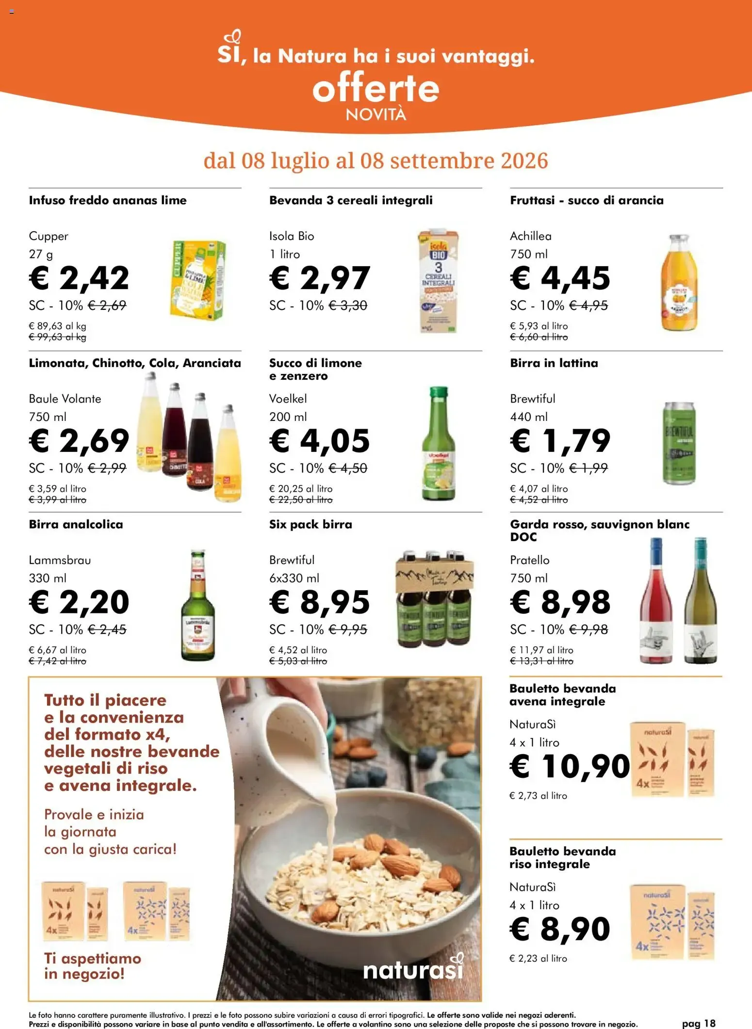 Natura Sì volantino dal 05/08/2026 - online Offerte da 5 agosto a 8 settembre di 2026 - Pagina del volantino 18
