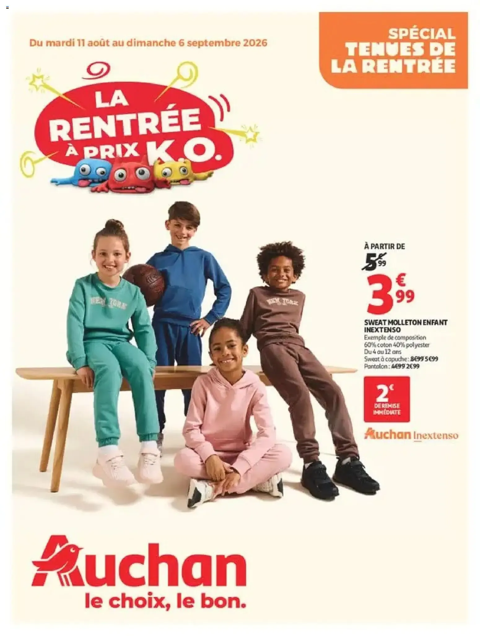 Auchan: Spécial Tenues de la Rentrée à Prix K.O.