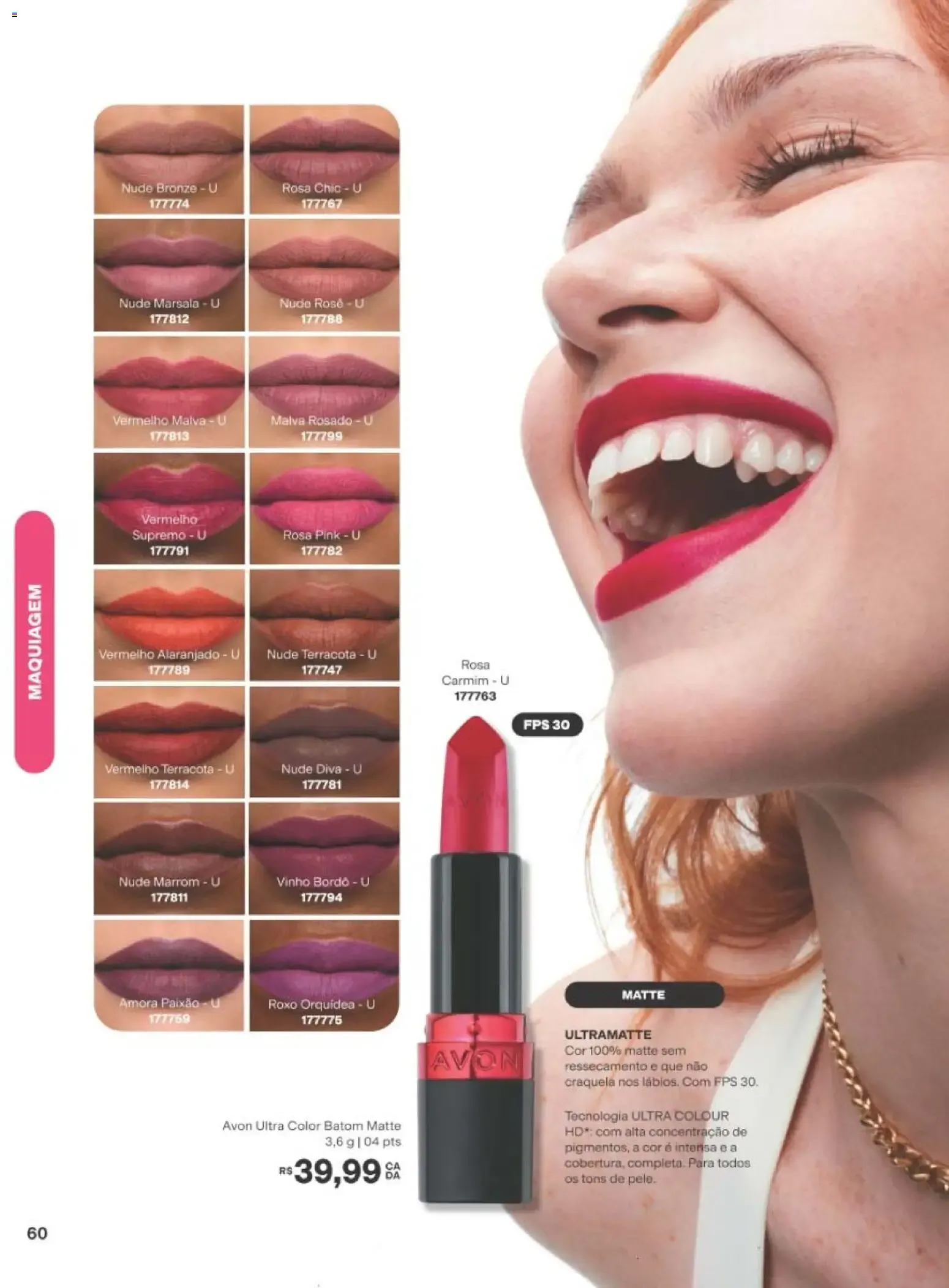 Encarte de Revista Avon folheto - Campanha 13 de 10/08/2026 | Promoção Online 10 de agosto até 31 de agosto 2026 - Pagina 60