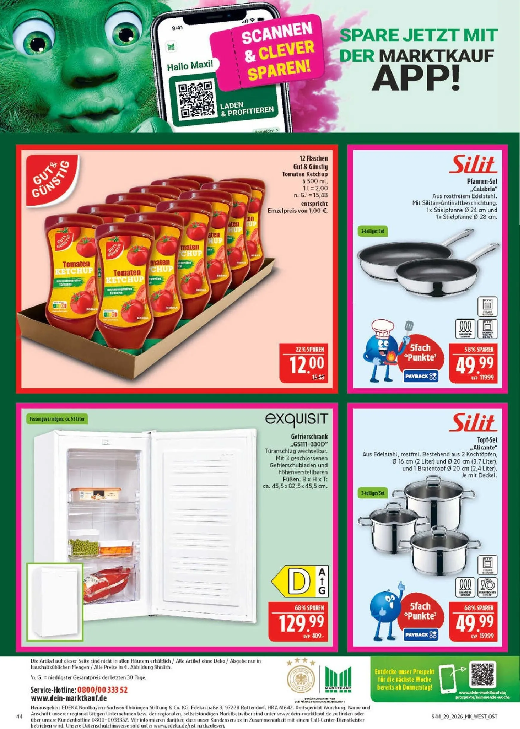 Marktkauf Prospekt – von Montag 13.07.2026 bis Samstag 18.07.2026 von 13. Juli bis 18. Juli 2026 - Prospekt seite 44