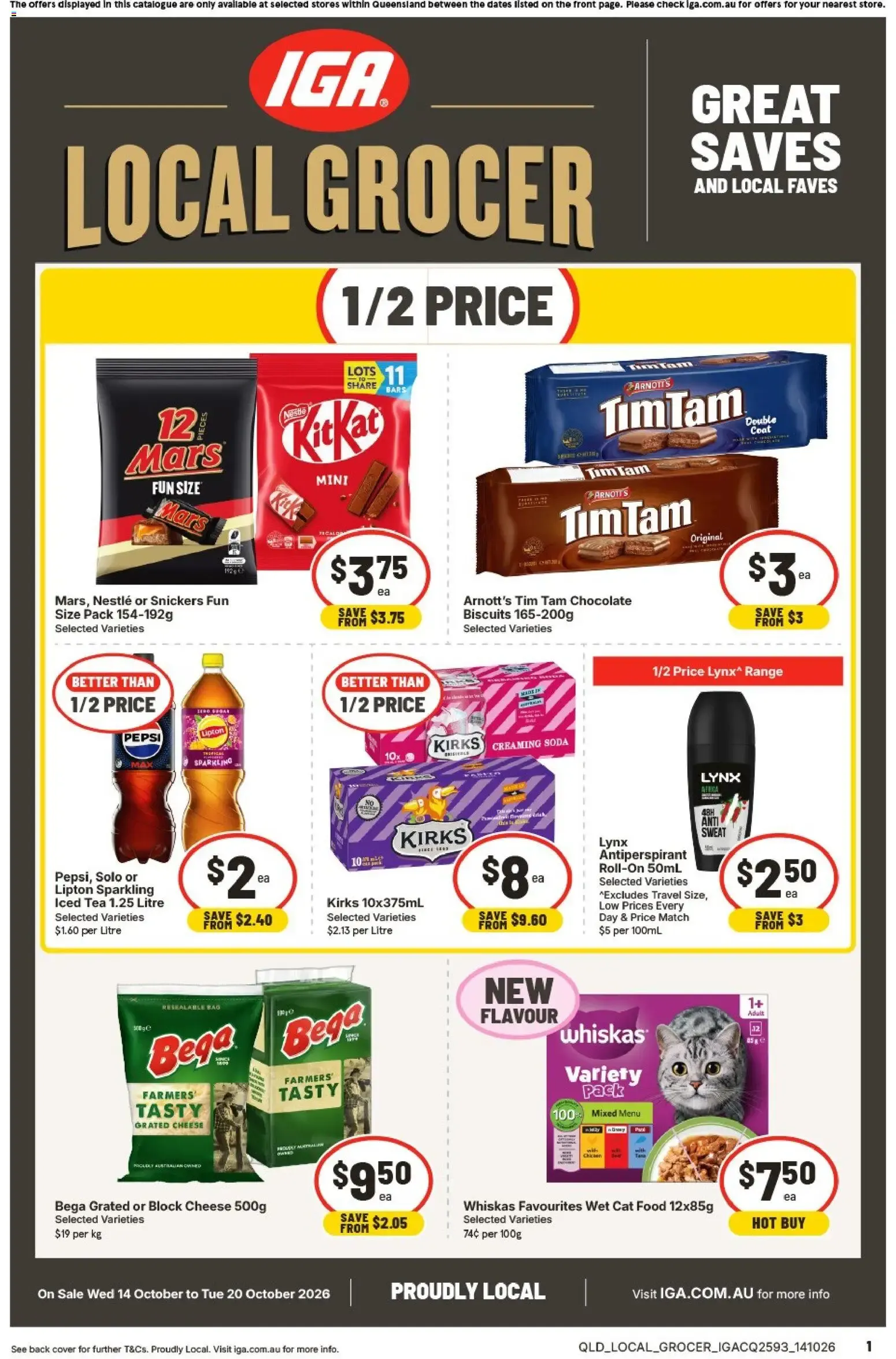 IGA Local Grocer - Great Saves and Local Faves - Catalogue valid from 14 October to 20 October 2026 - page 1