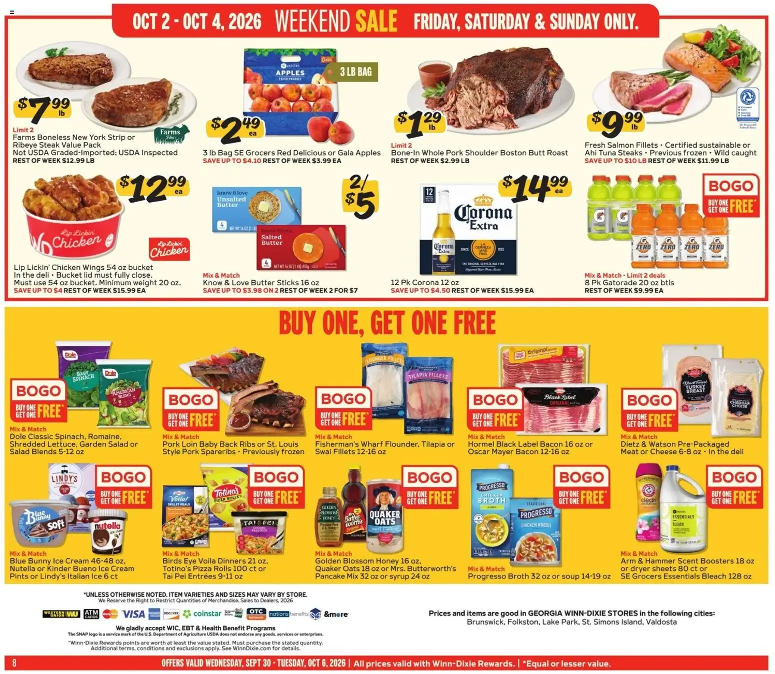 Weekly ad Winn Dixie Weekly Weekly Ad (09/30 - 10/06 2026) - Flyer from September 30 to October 6 2026 - Page 8