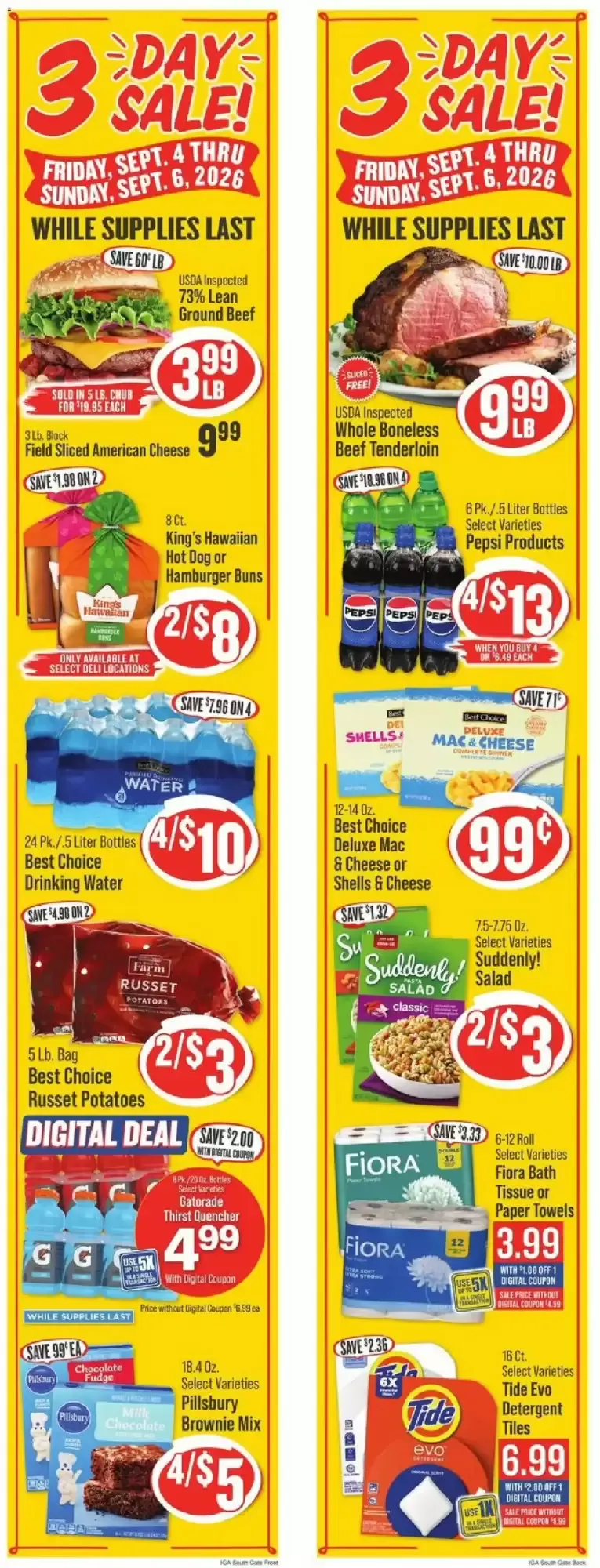 Weekly promotion IGA Labor Day Deals! spanning from September 2 to September 8 2026 - Page 2 for Catalogue 365