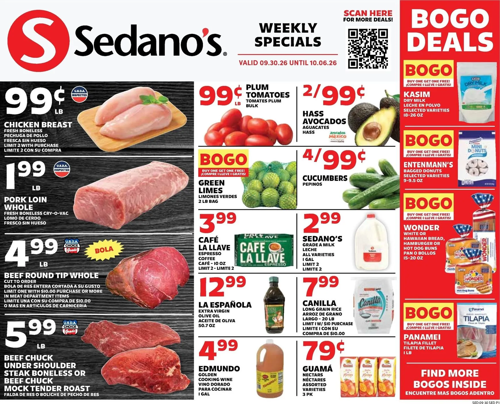 Sedano's Weekly Specials