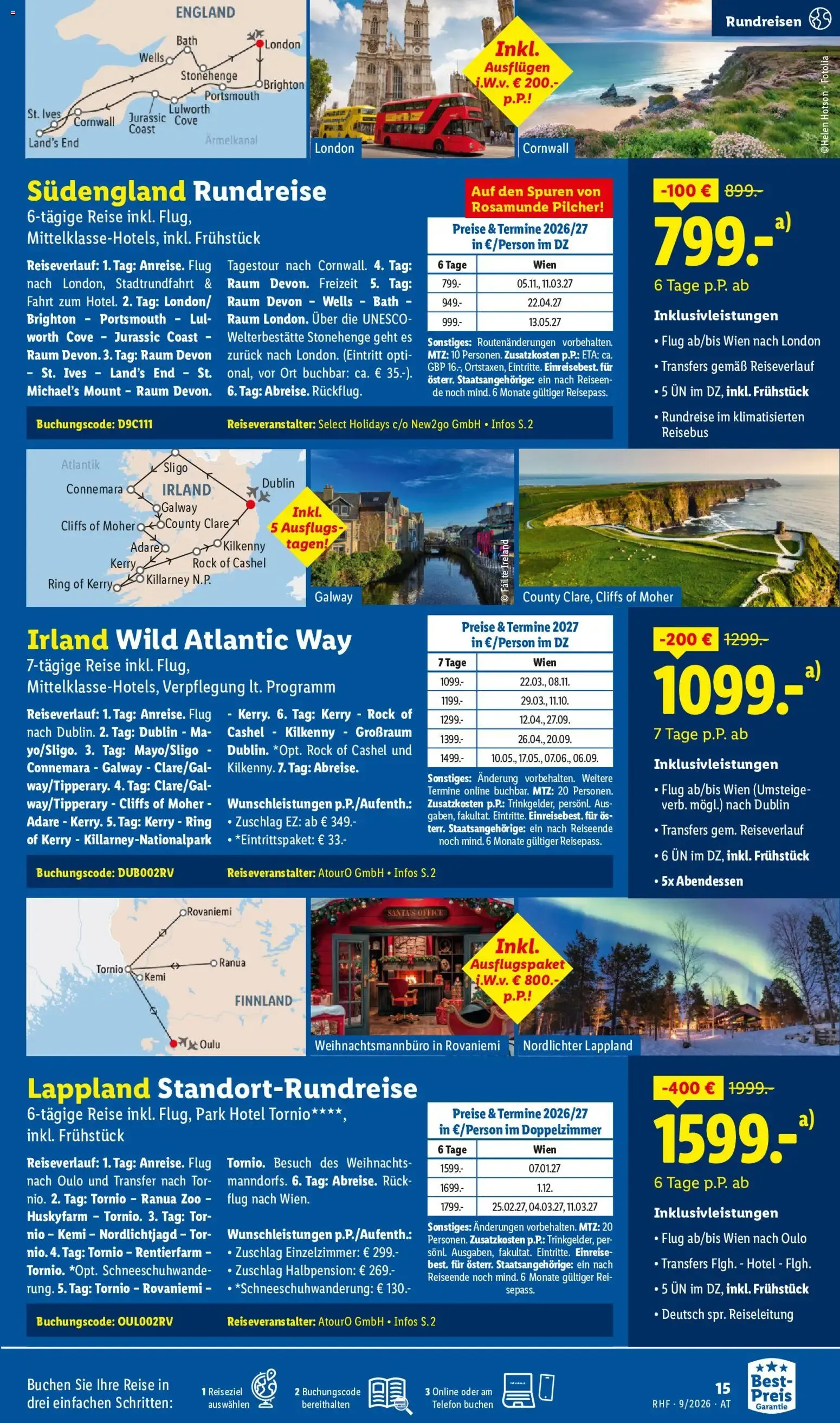 Lidl September Reise - Highlights ab 31.08.2026 - Angebote ab donnerstag von 31. August bis 30. September 2026 - Flugblätt seite  15