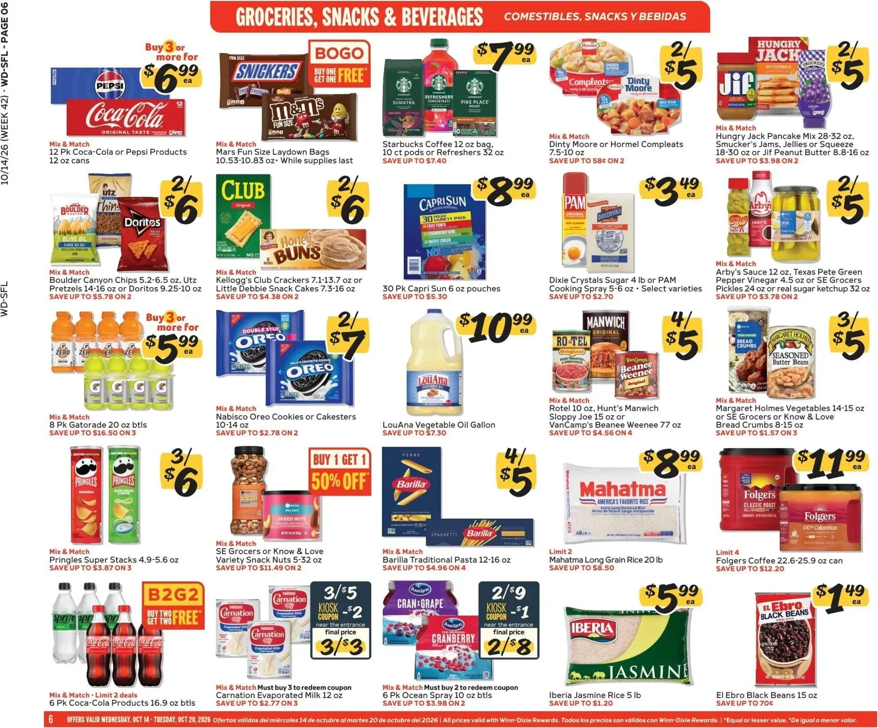 Weekly ad Current Winn-Dixie leaflet valid from Wednesday 10/14/2026 to Tuesday 10/20/2026 from October 14 to October 20 2026 - Page 6