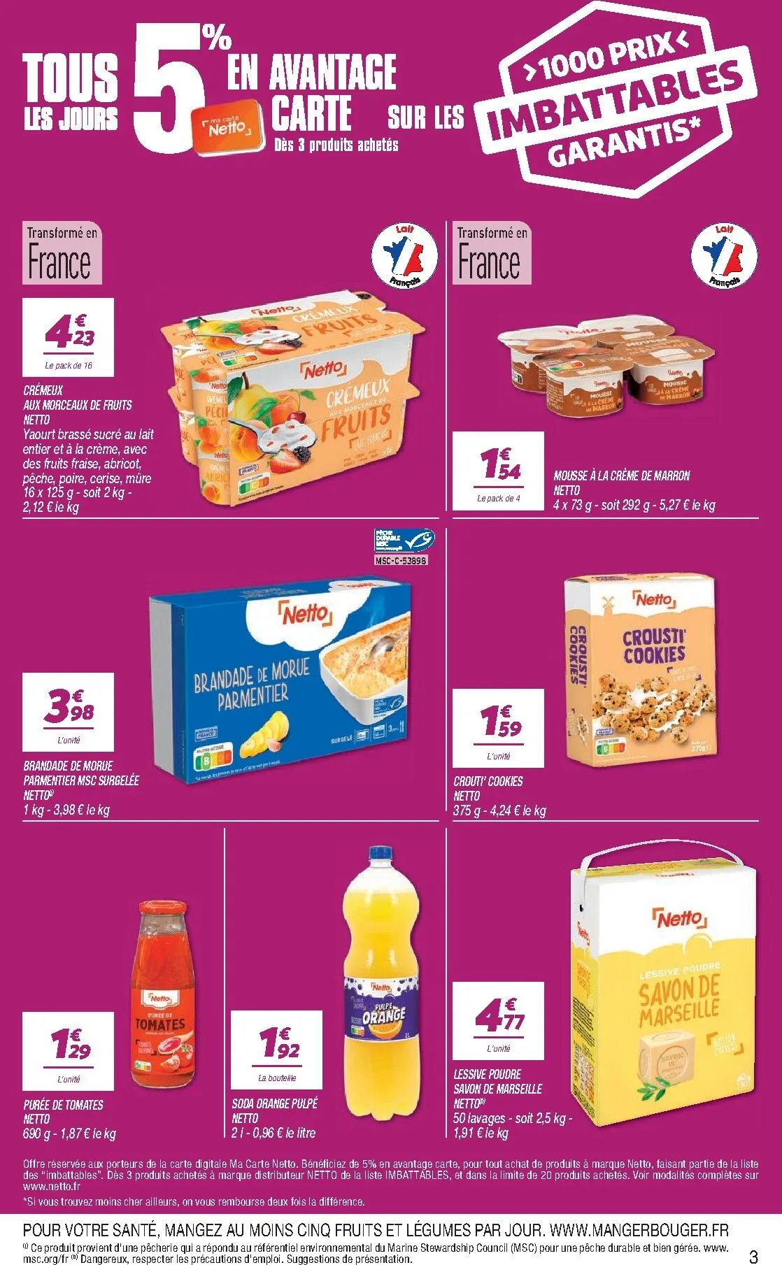 Flyer Netto - Maxi Volumes pour la semaine prochaine du du mardi 27/10/2026 au du lundi 09/11/2026 du 27 octobre au 9 novembre 2026 - Catalogue page 3