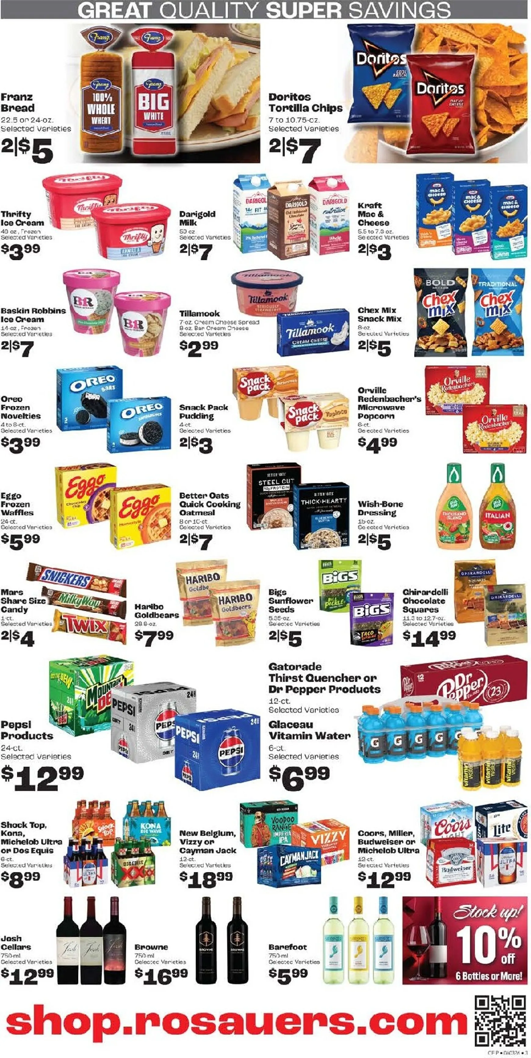 Weekly promotion Current Rosauers leaflet valid from Wednesday 06/03/2026 to Tuesday 06/09/2026 spanning from June 3 to June 9 2026 - Page 3 for Catalogue 365