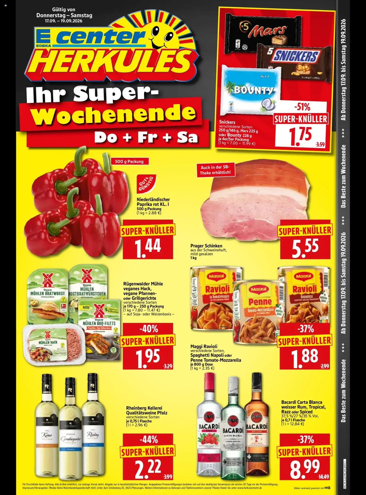 HERKULES Ihr Super-Wochenende von 17. September bis 19. September 2026 - Prospekt seite 1