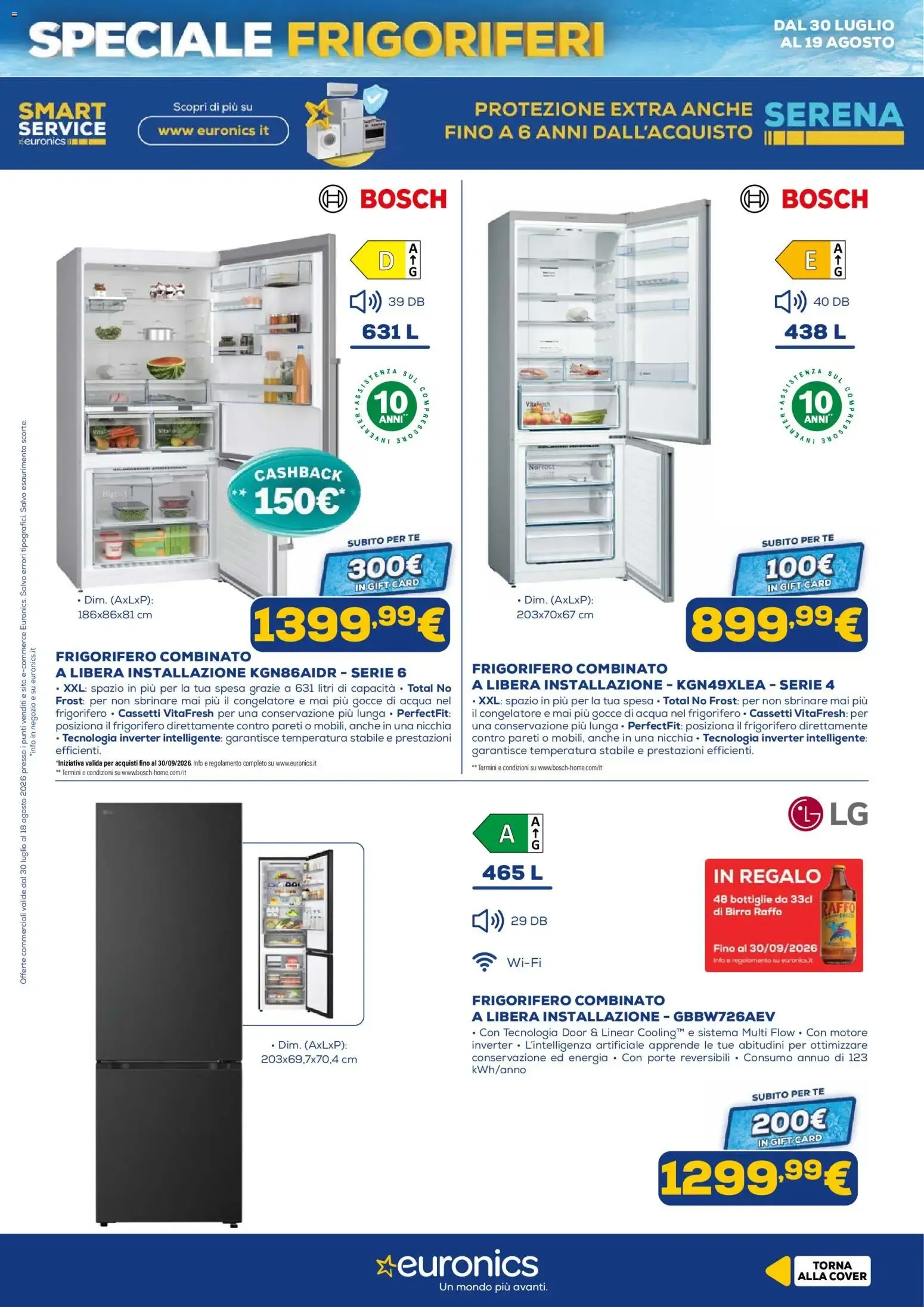 Euronics Speciale Frigoriferi da 30 luglio a 18 agosto di 2026 - Pagina del volantino 9