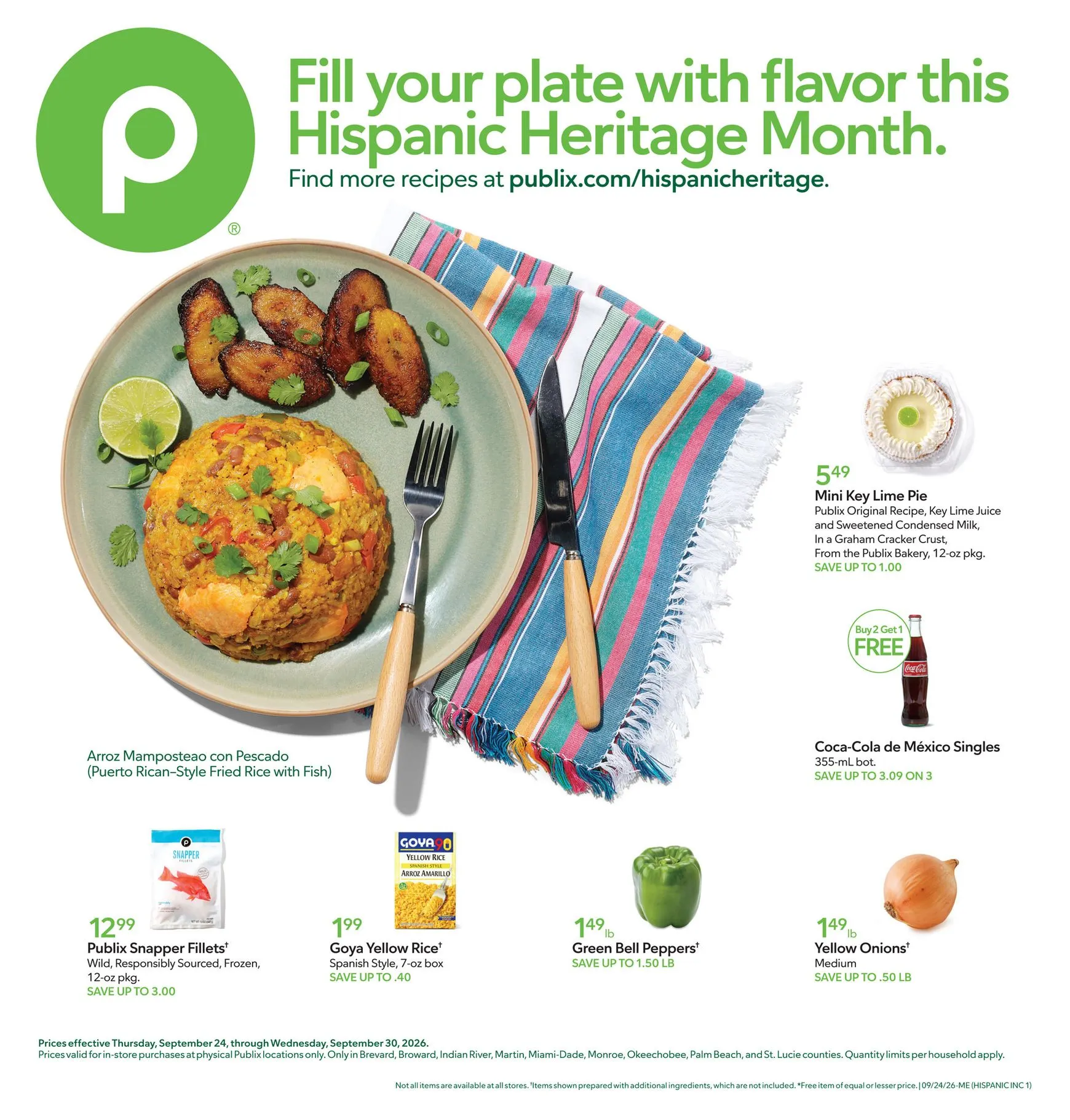 Weekly ad Current Publix - Hispanic Heritage Month leaflet valid from Thursday 09/24/2026 to Wednesday 09/30/2026 from September 24 to September 30 2026 - Page 1