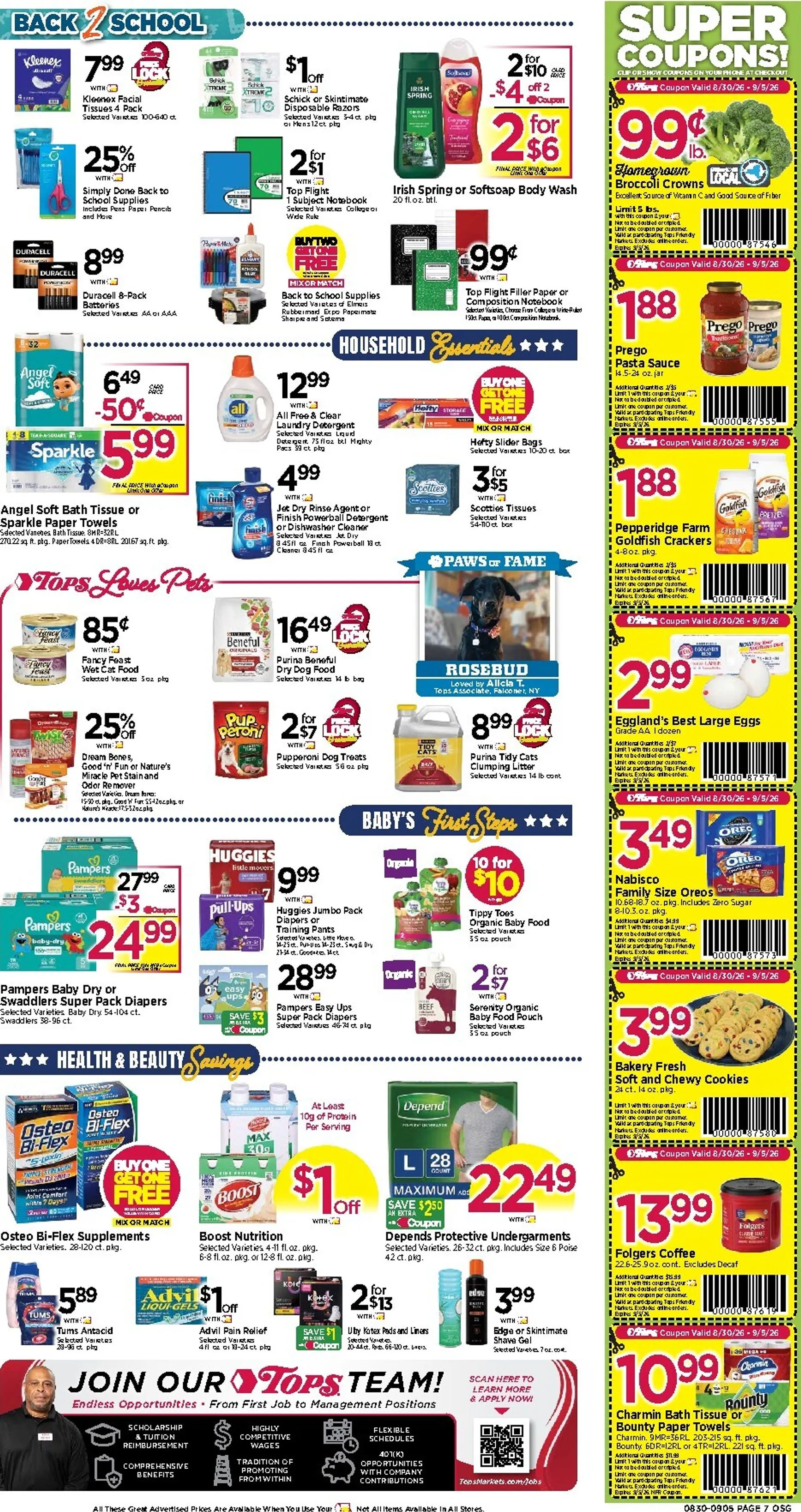 Weekly ad Current Tops Markets leaflet valid from Sunday 08/30/2026 to Saturday 09/05/2026 from August 30 to September 5 2026 - Page 9