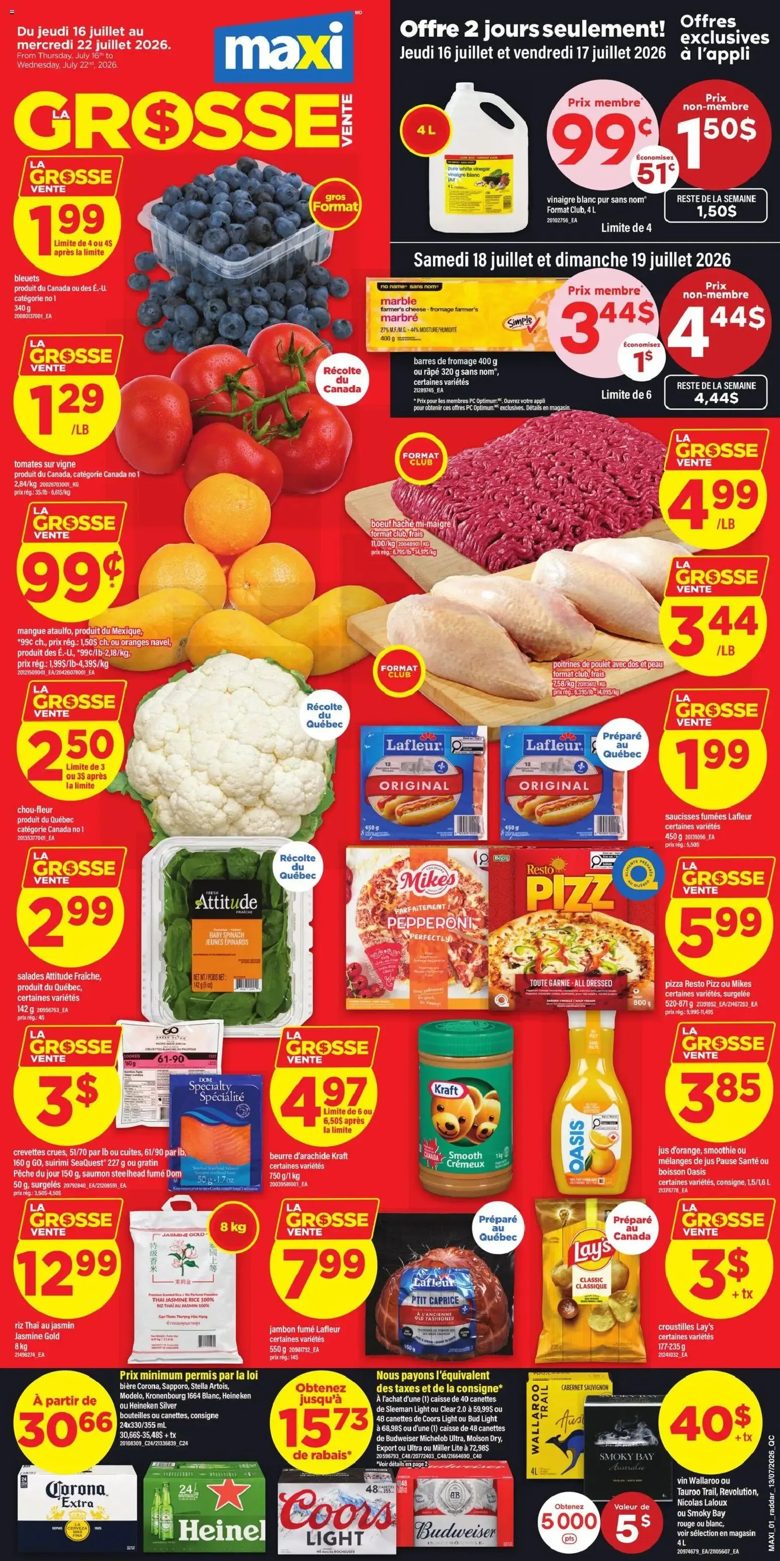 Maxi weekly flyer / circulaire from Jul 16, 2026 > weekly specials & deals from July 16 to July 22 2026 - flyer page 1
