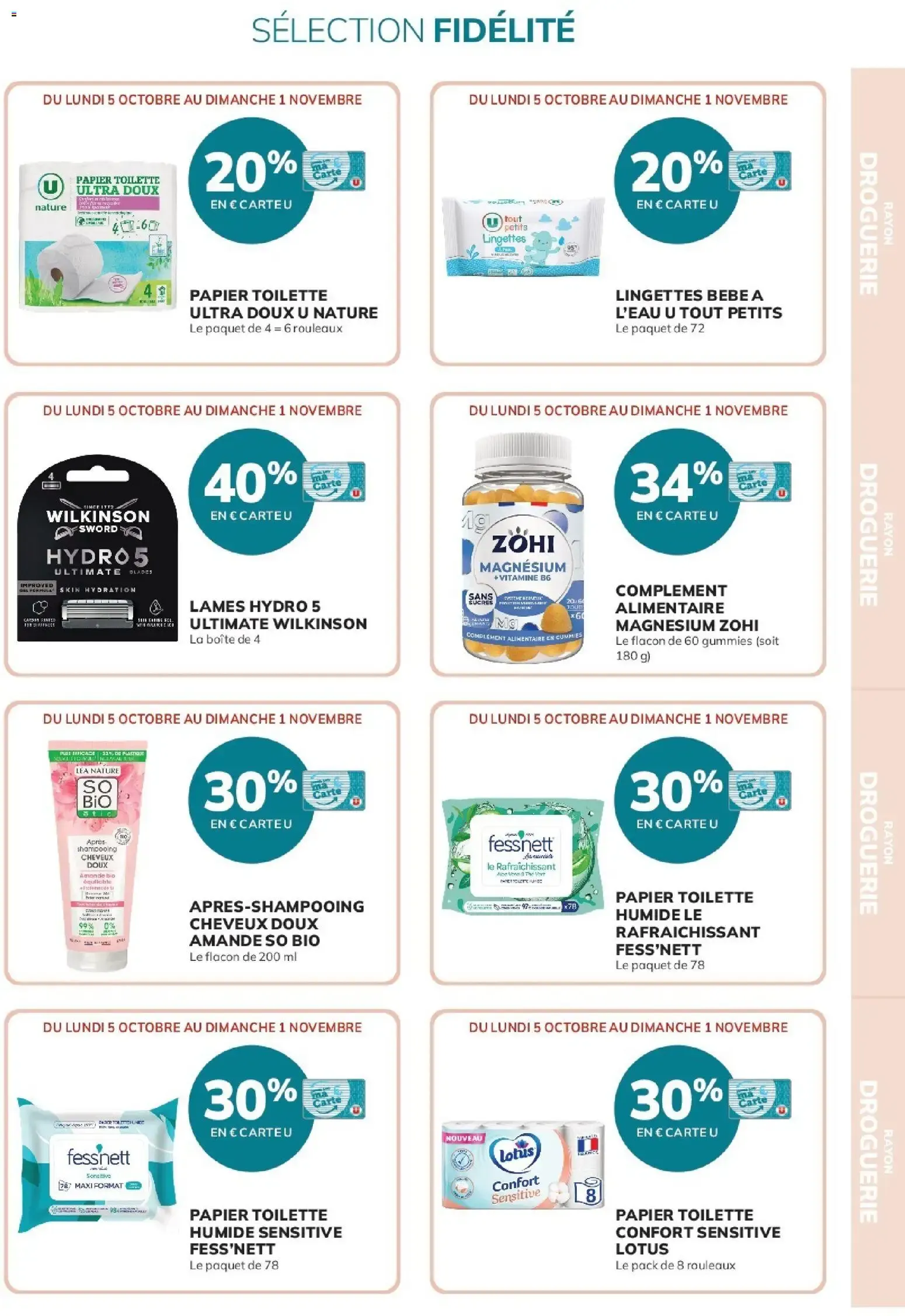 20% reversés sur votre Carte U du 5 octobre au 1 novembre 2026 - Catalogue page 17