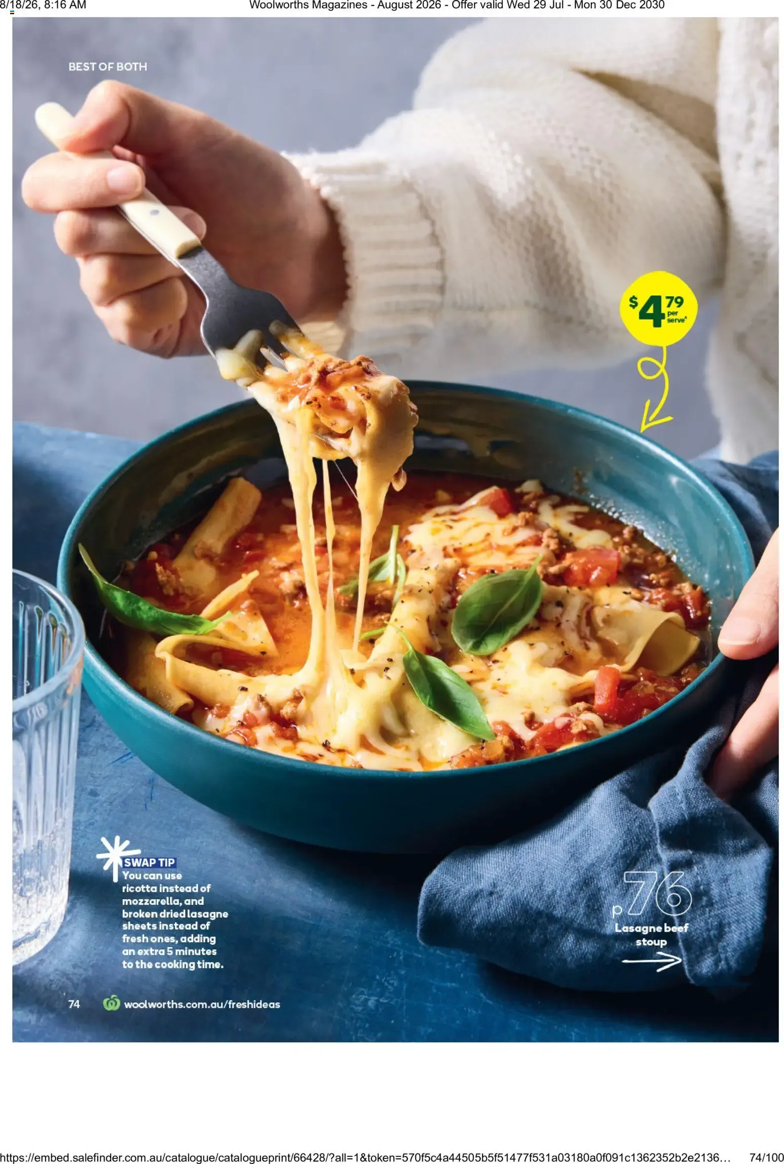 Woolworths Fresh Ideas - August 2026 - Catalogue valid from 29 July to 30 December 2030 - page 74