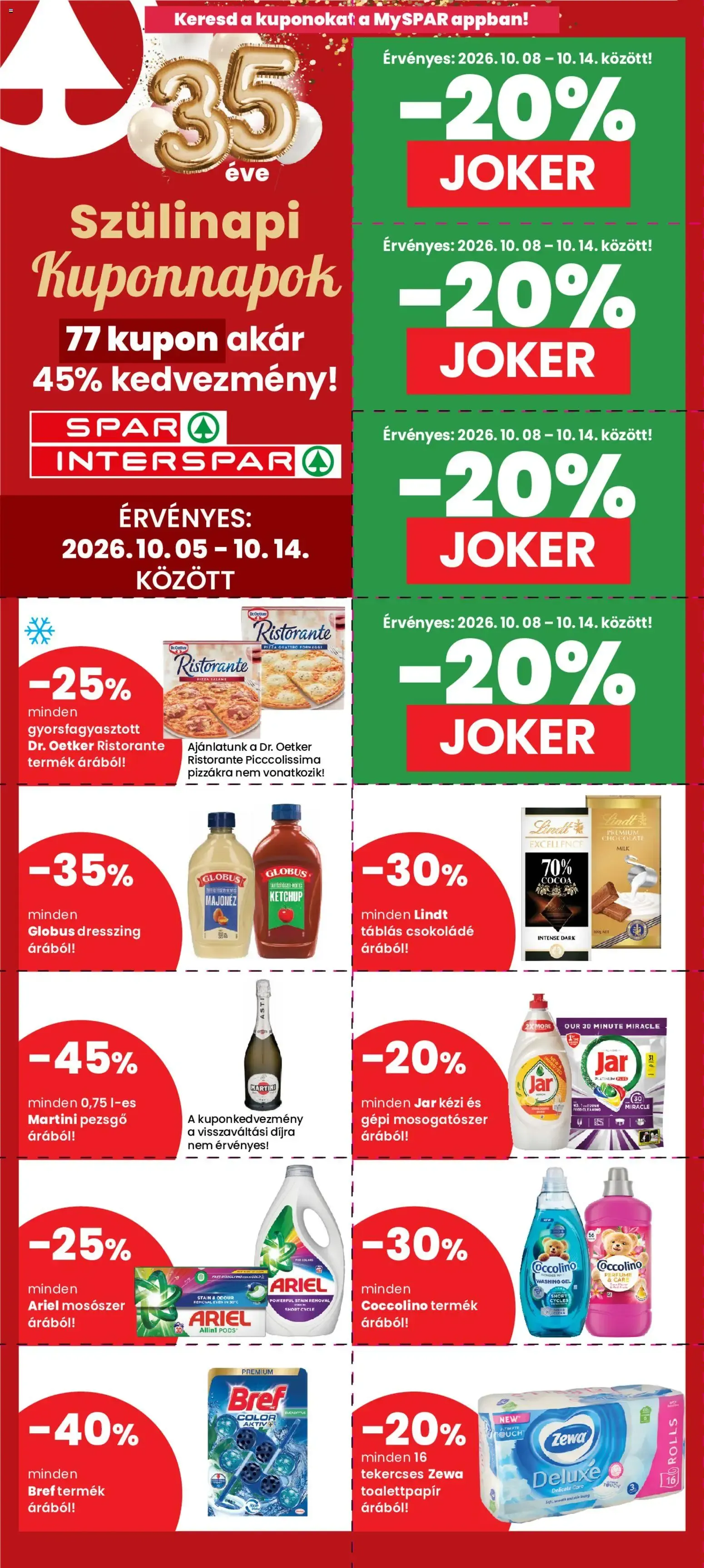 Katalógus Interspar Szülinapi kuponnapok - 2026.10.05. -tól/töl > akció, lapozható szórólap 🛍️ október 5.-tól október 14.-ig 2026. - Oldal 1